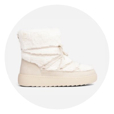 Hvite vintersko for kvinner