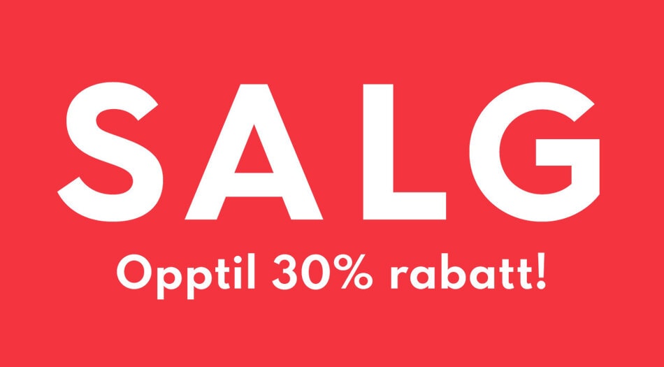 SALG - Opptil 30% rabatt