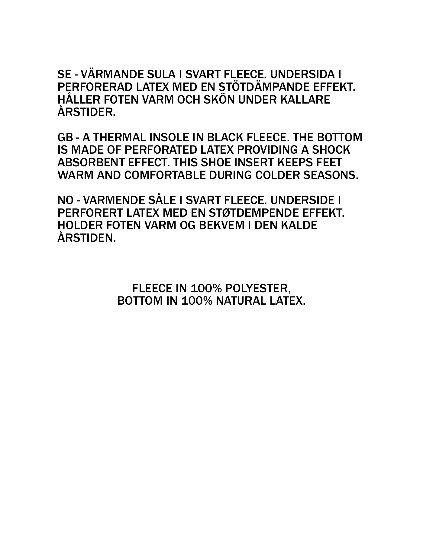 Fleecesåle 35-40