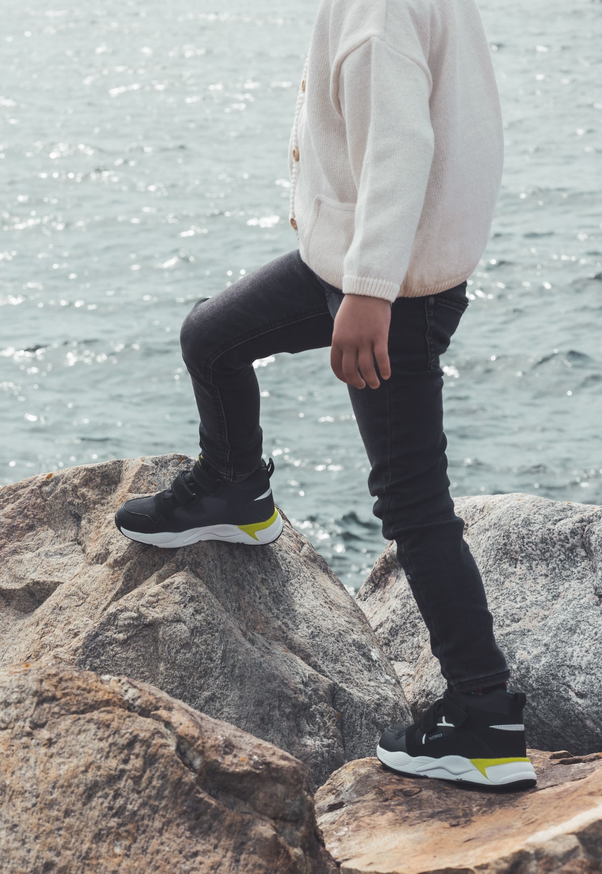 LINEAR, Høye sneakers, waterproof Sort
