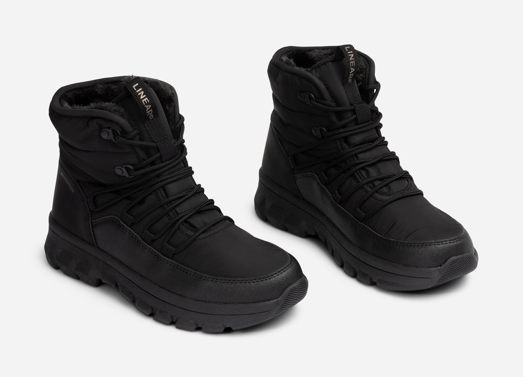 LINEAR, Varmforet skolett waterproof Sort