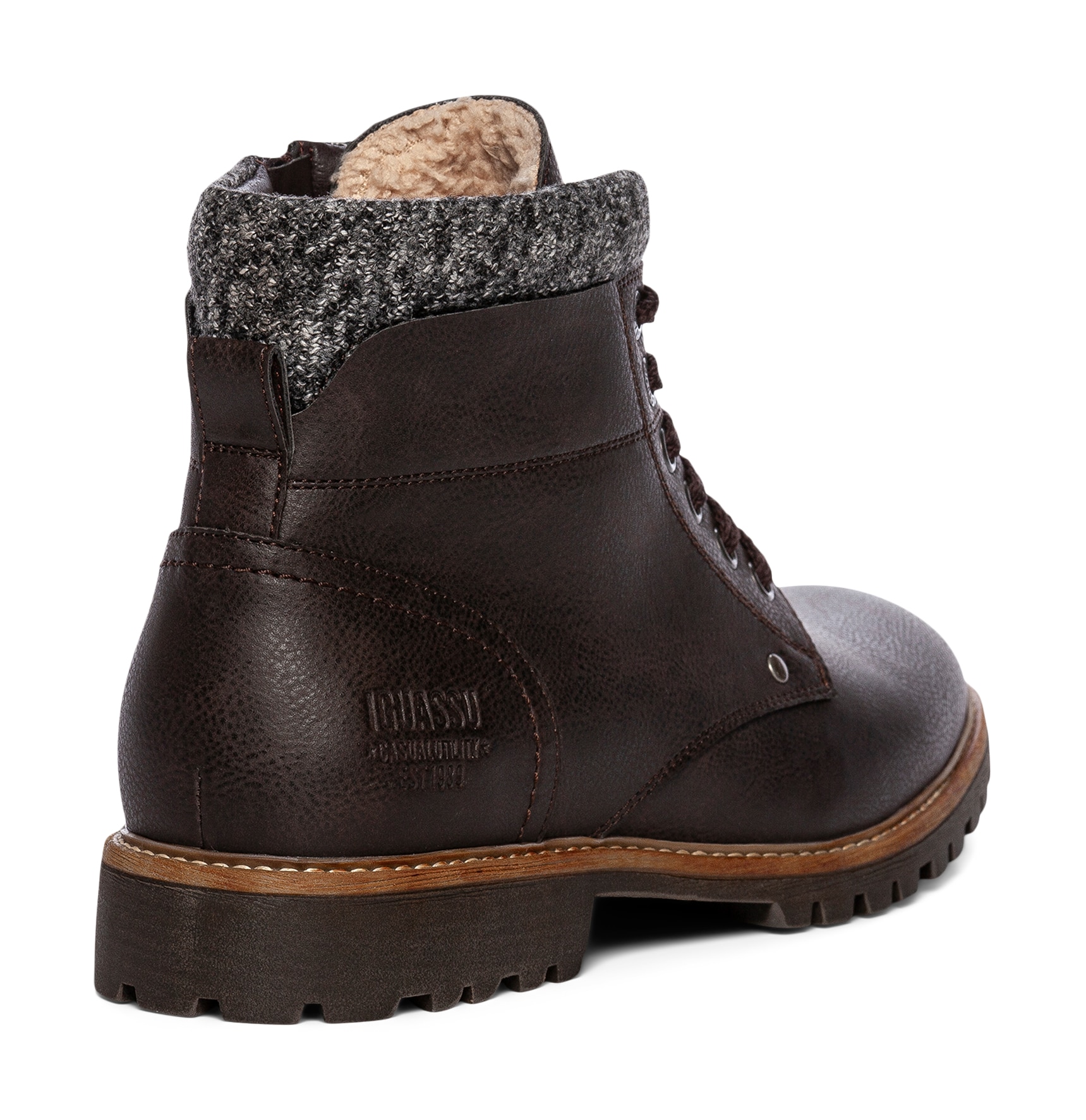 IGUASSU, Varmforet skolett med glidelås Brun