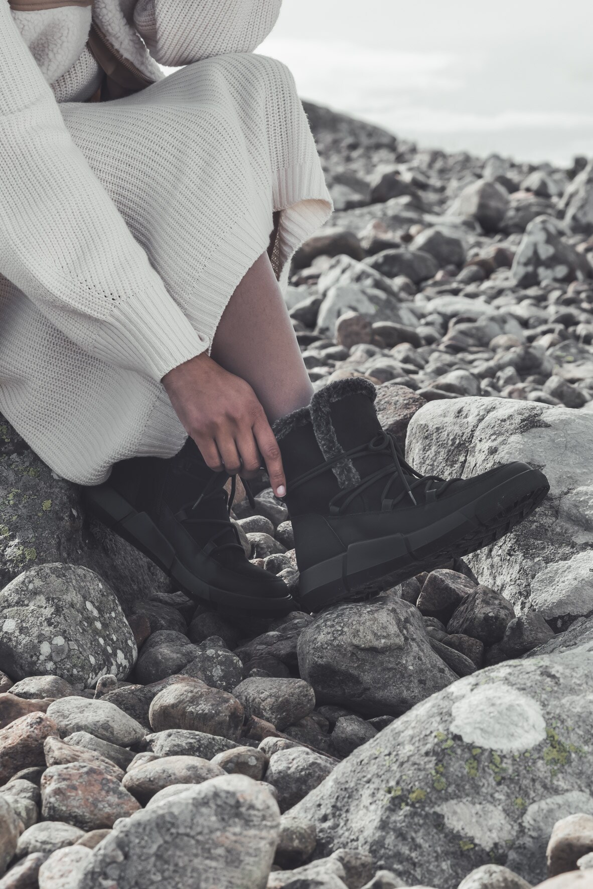 SO ALL, Varmforet boots Sort
