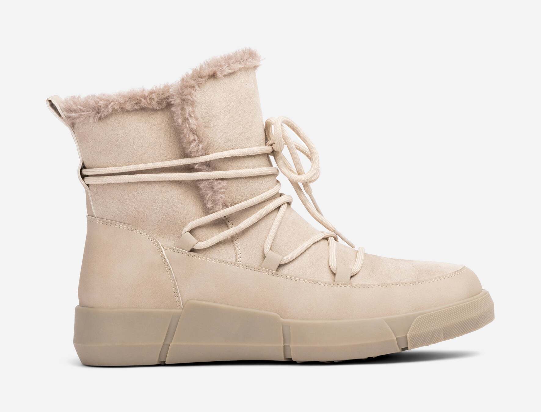 SO ALL, Varmforet boots Beige