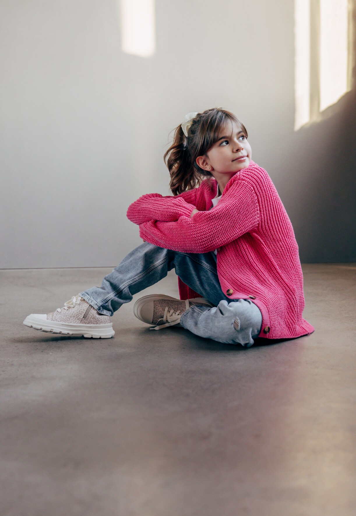 LINEAR, Tøy-snøreboots Rosa
