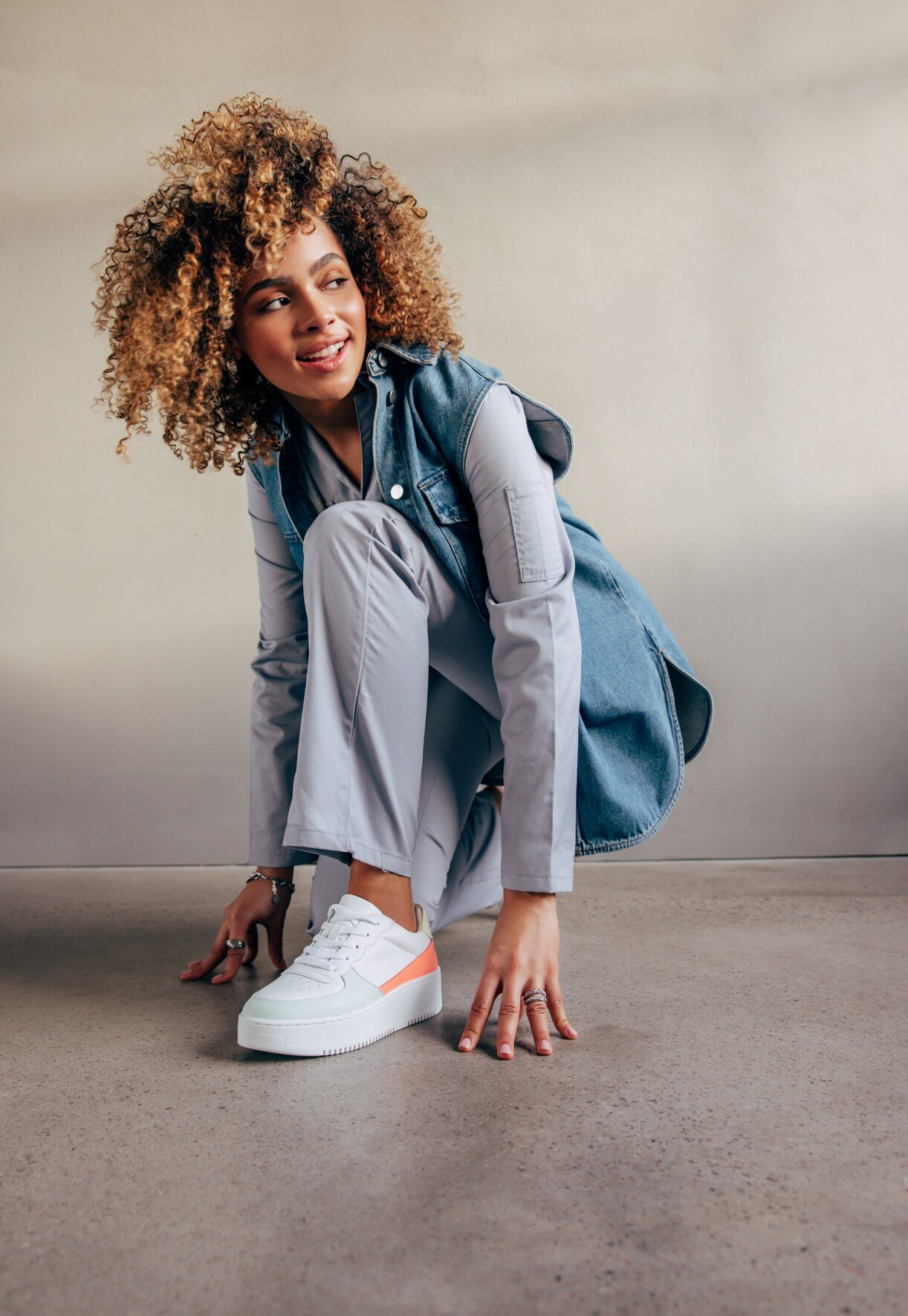 ATTITUDE, Sneakers Hvit