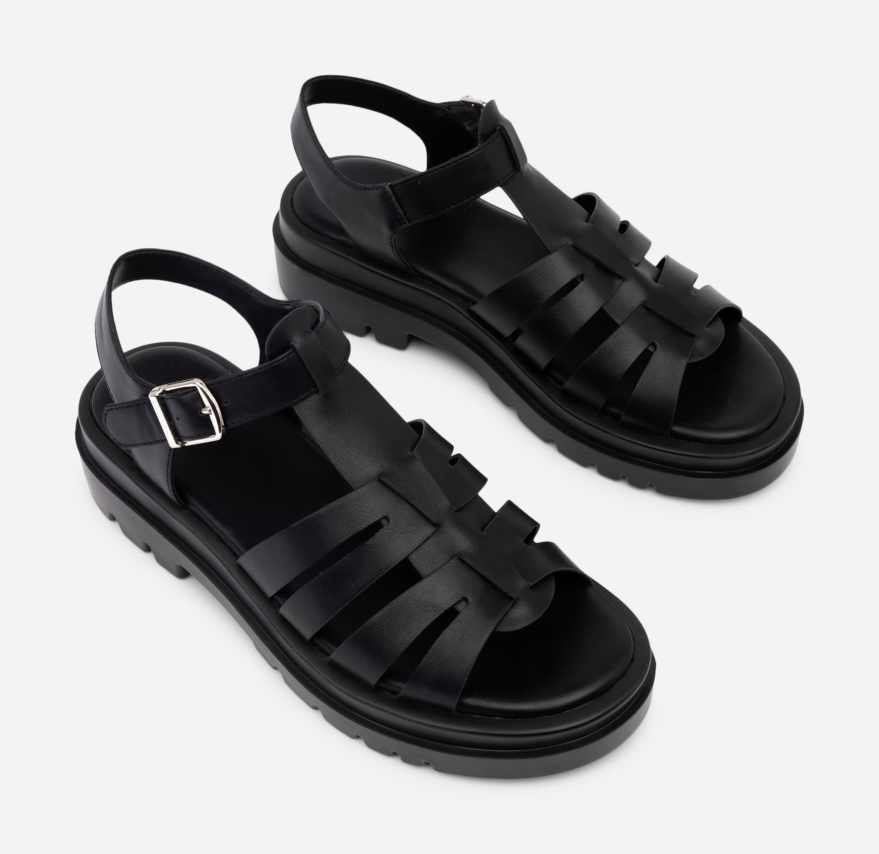 ATTITUDE, Sandal med reimer Sort