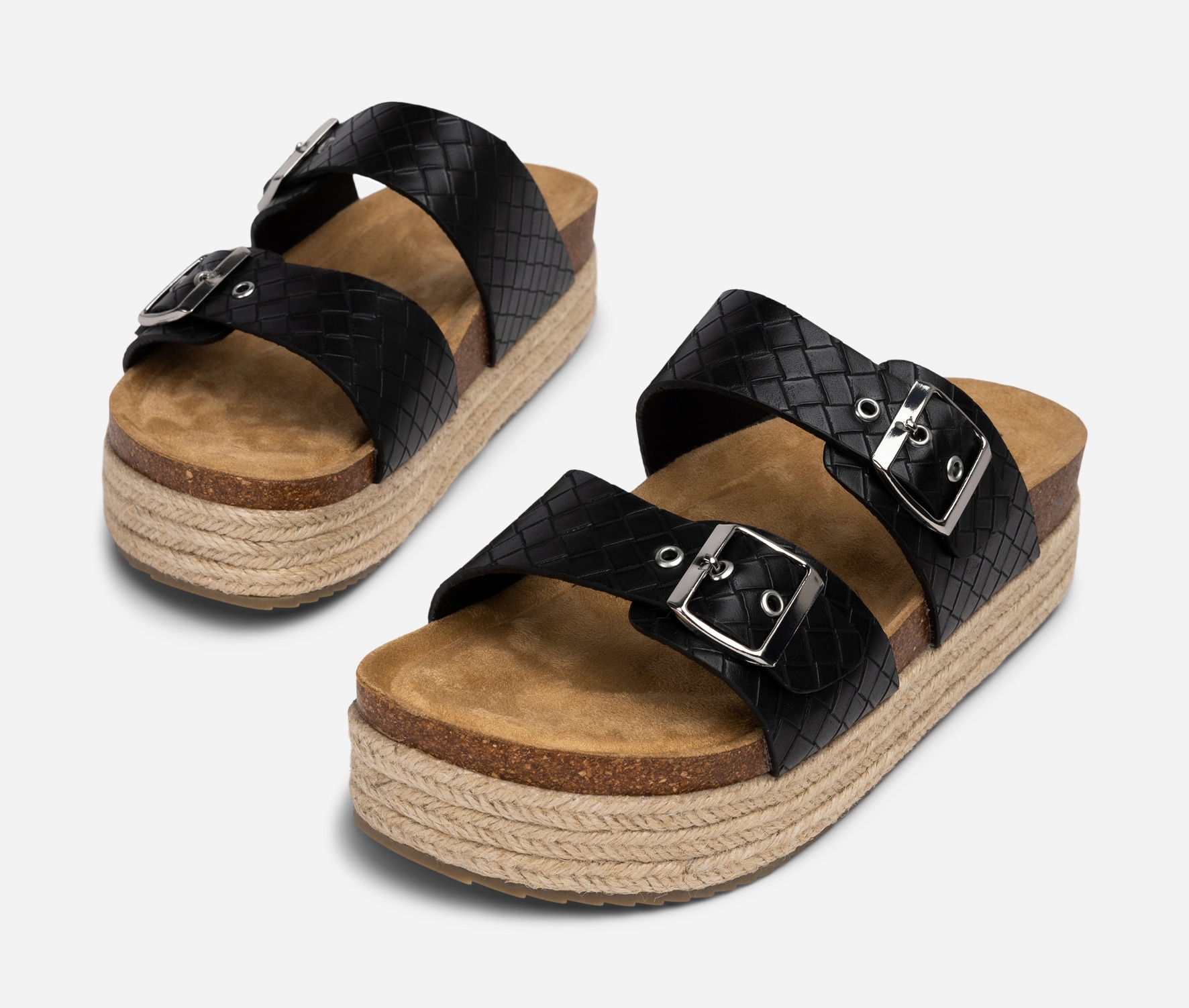 SO ALL, Sandal med platåsåle Sort
