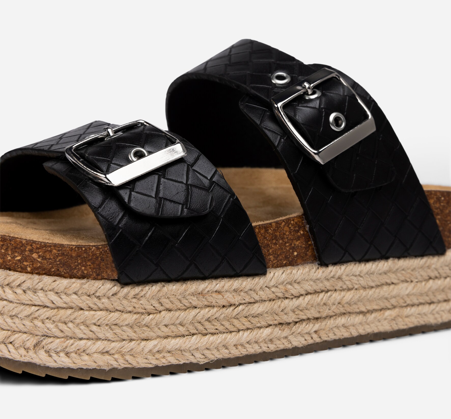 SO ALL, Sandal med platåsåle Sort