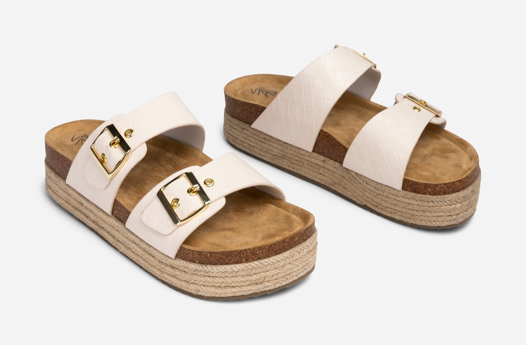 SO ALL, Sandal med platåsåle Beige