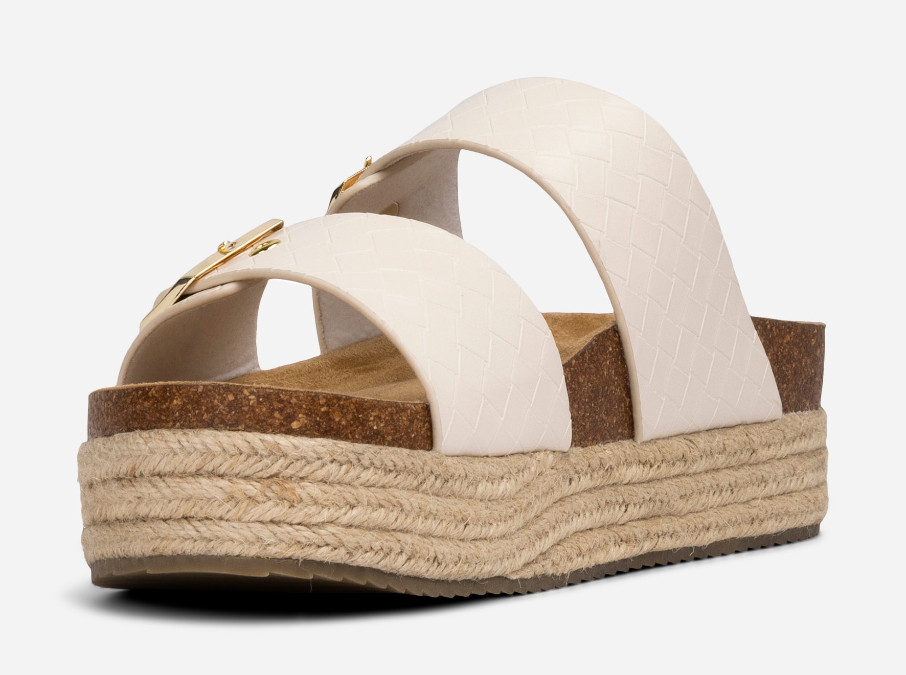 SO ALL, Sandal med platåsåle Beige