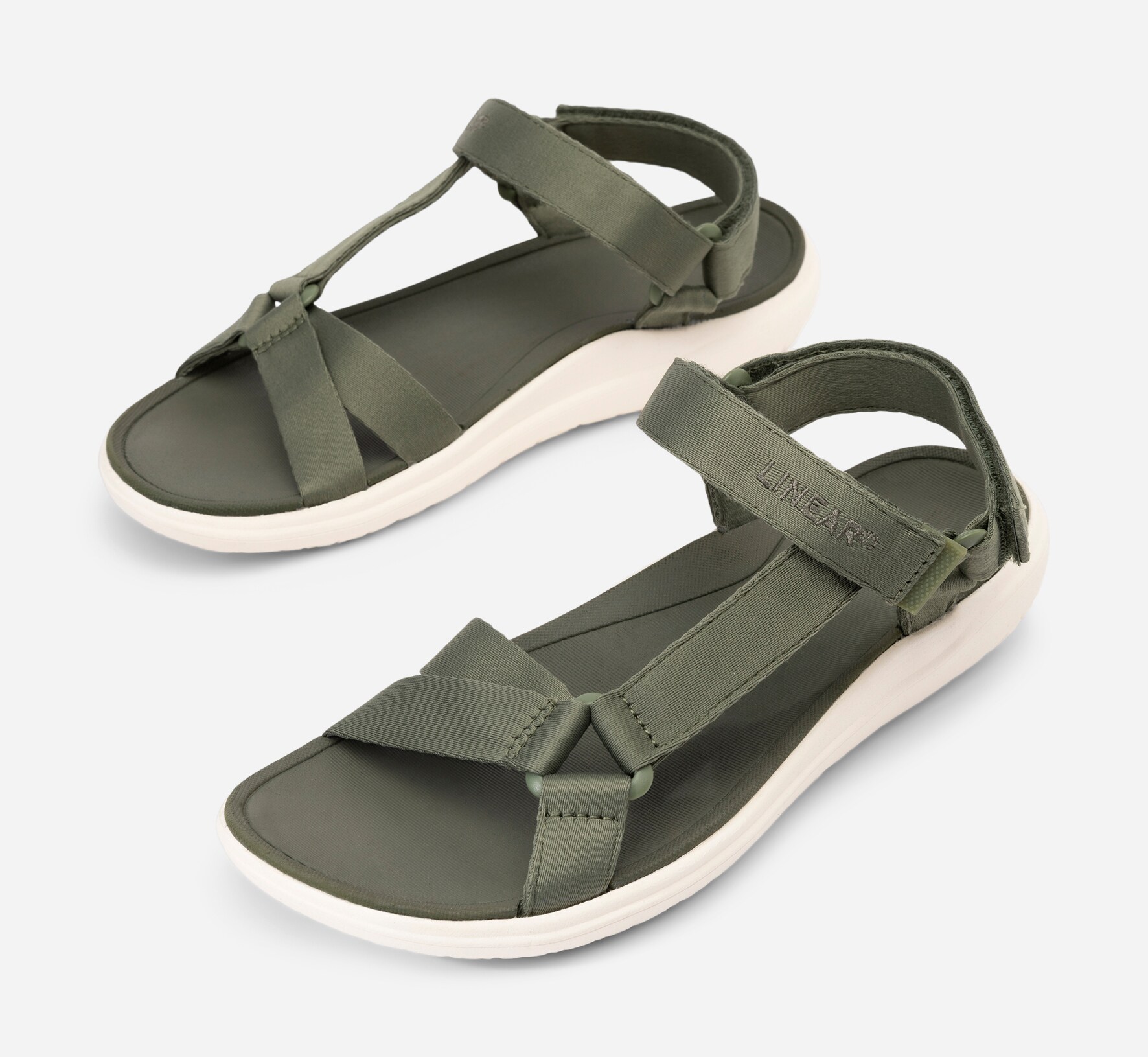 LINEAR, Sandal med reimer Grønn