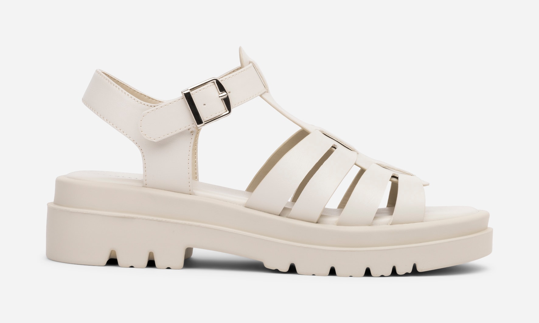 ATTITUDE, Sandal med reimer Beige