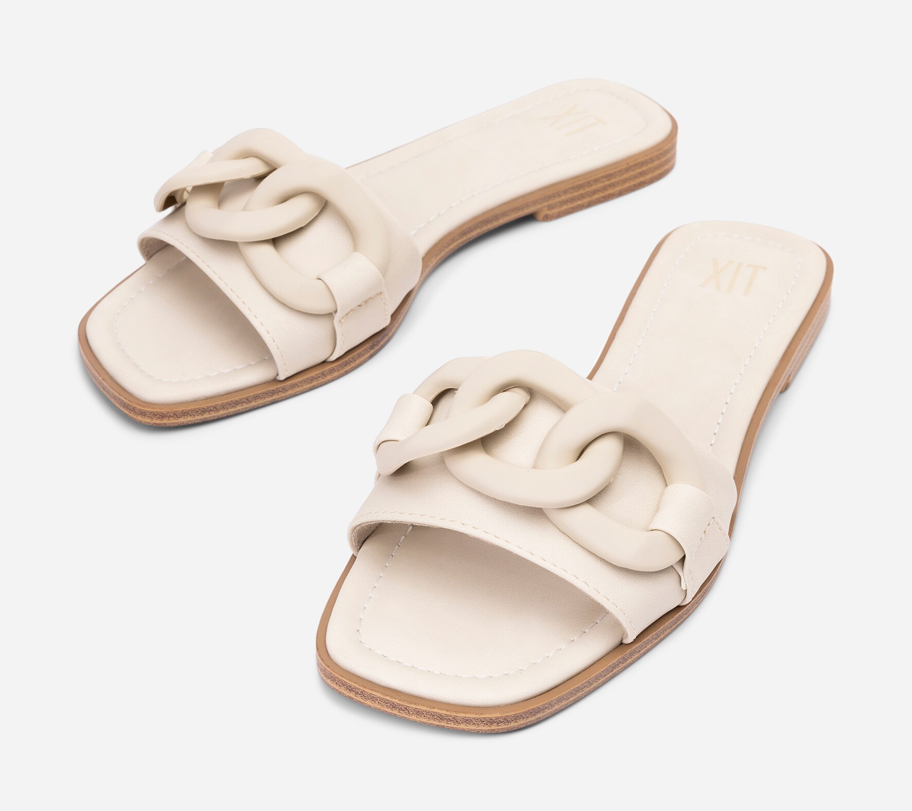 XIT, Sandal med kedje Hvit