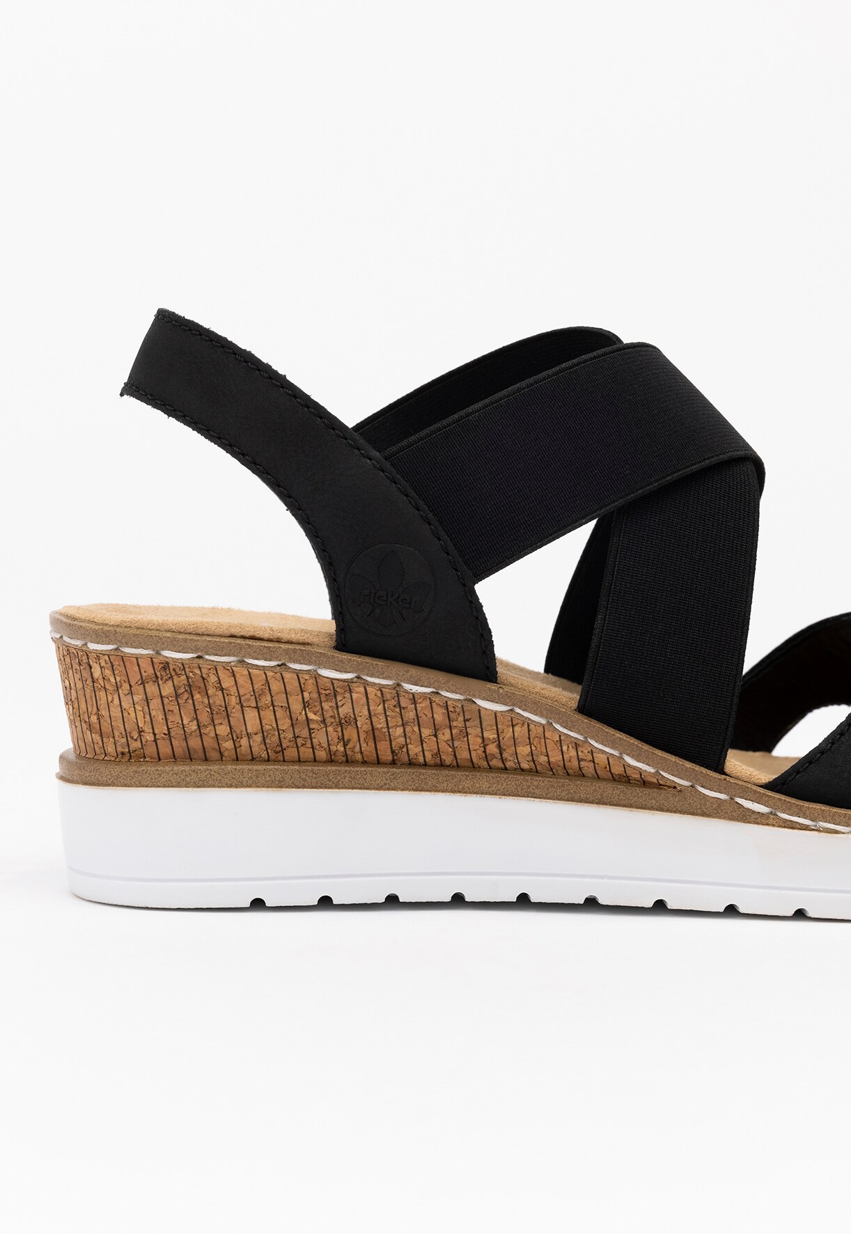 RIEKER, Sandalett med reimer Sort