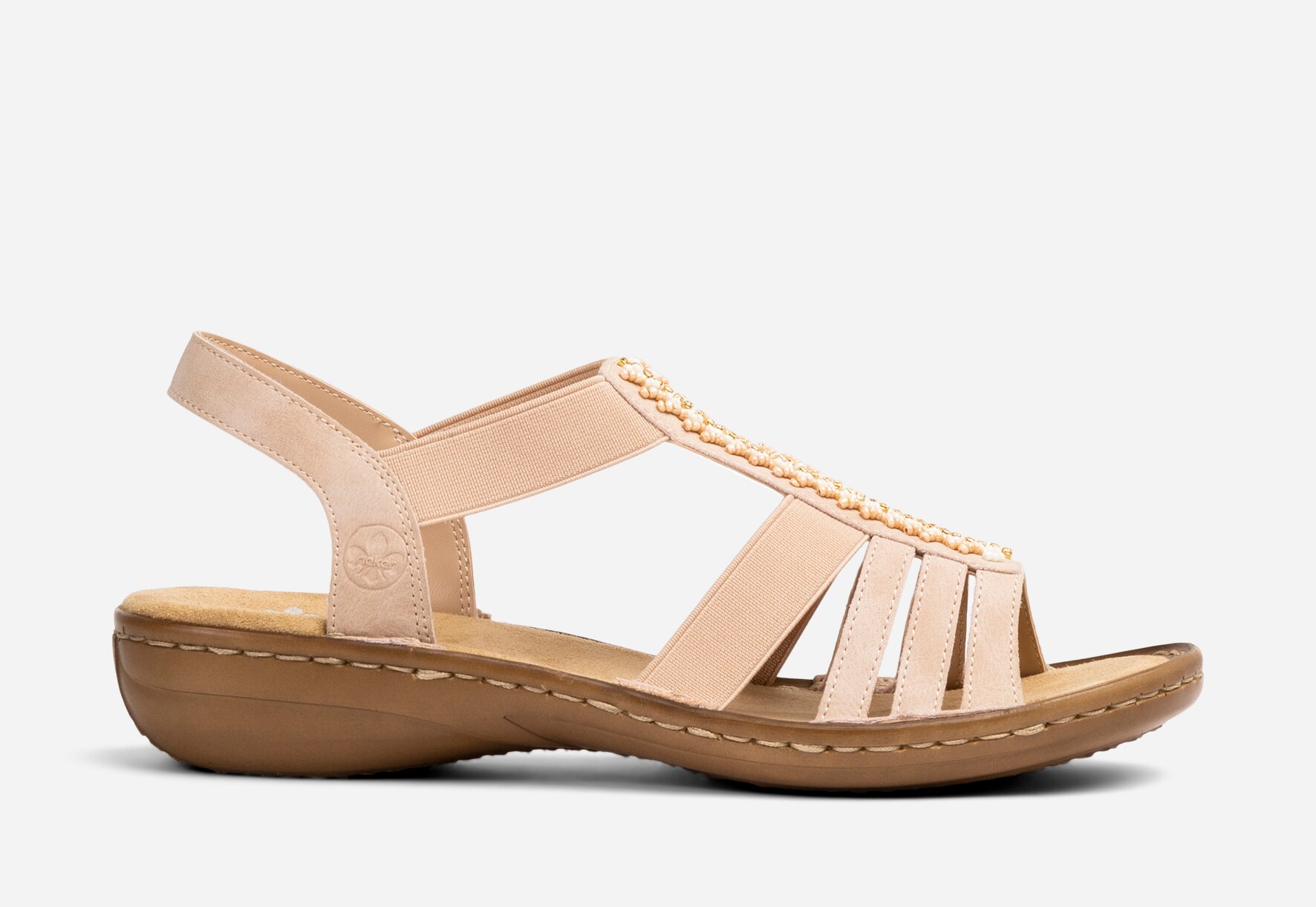 RIEKER, Sandal med reimer Beige