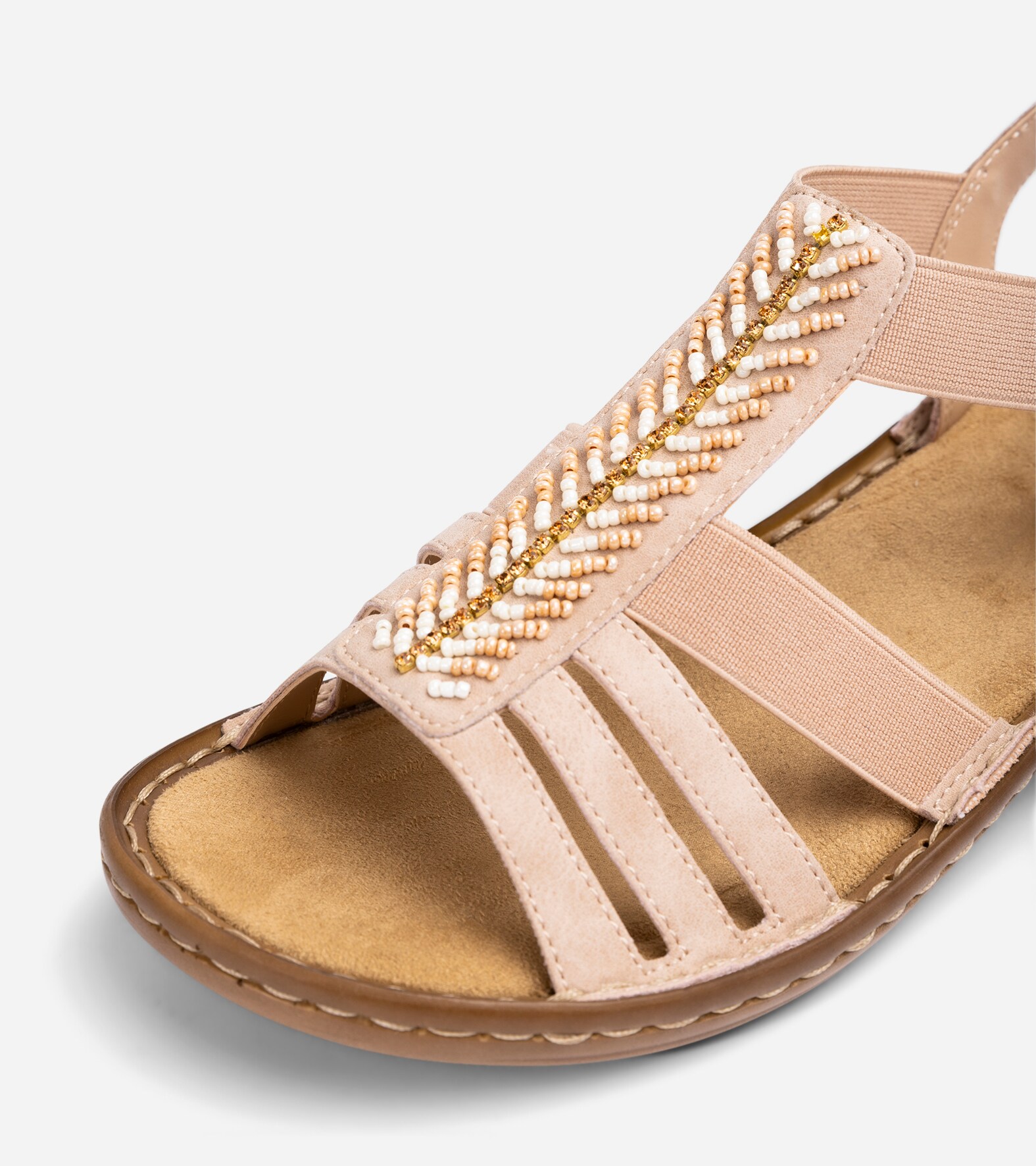 RIEKER, Sandal med reimer Beige
