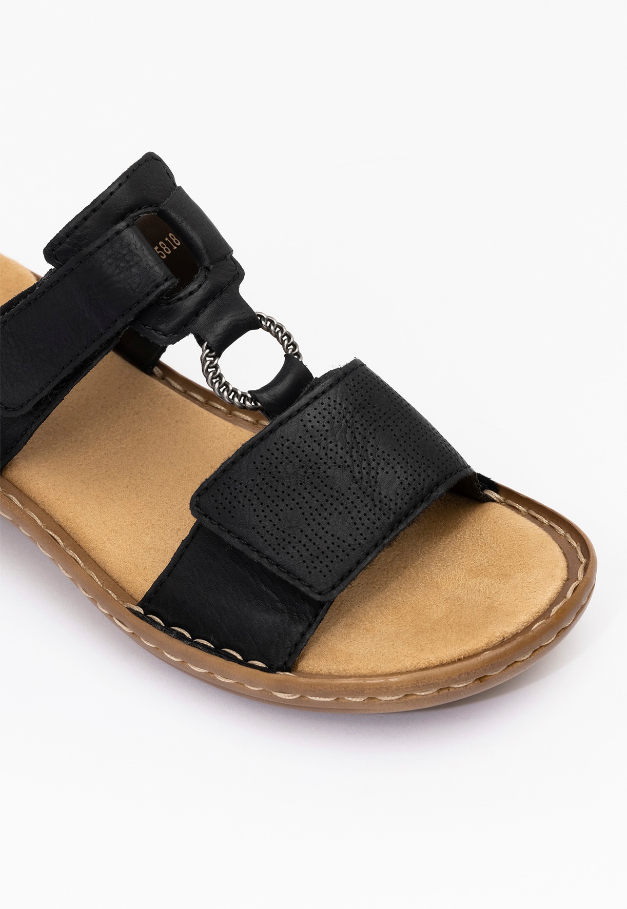 RIEKER, Sandal med reimer Sort