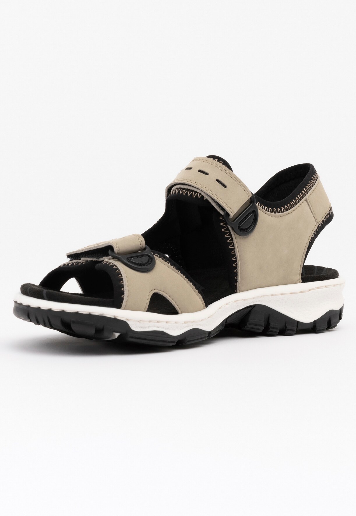 RIEKER, Sandal med reimer Beige
