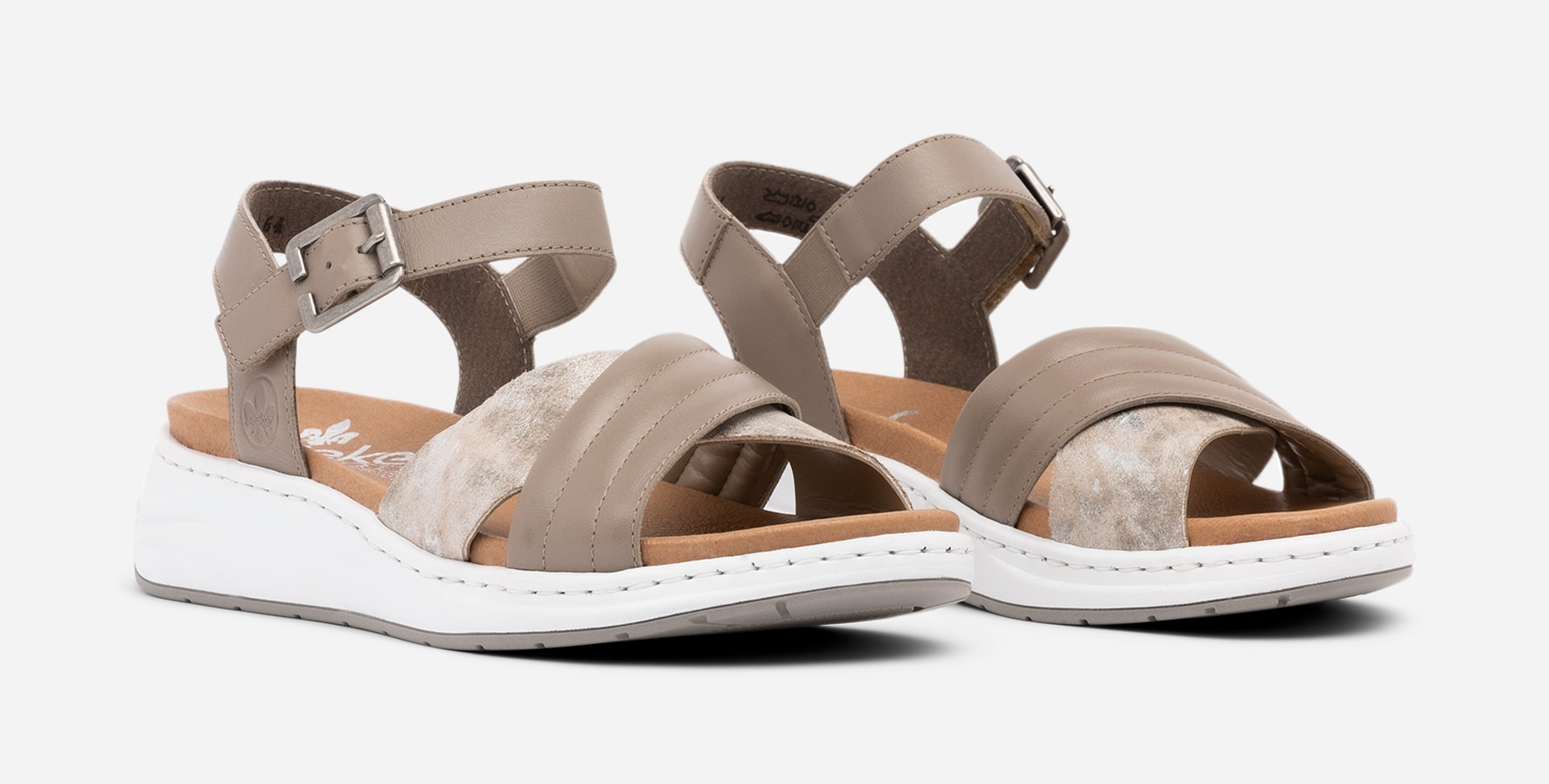 RIEKER, Sandal med spenne Grønn