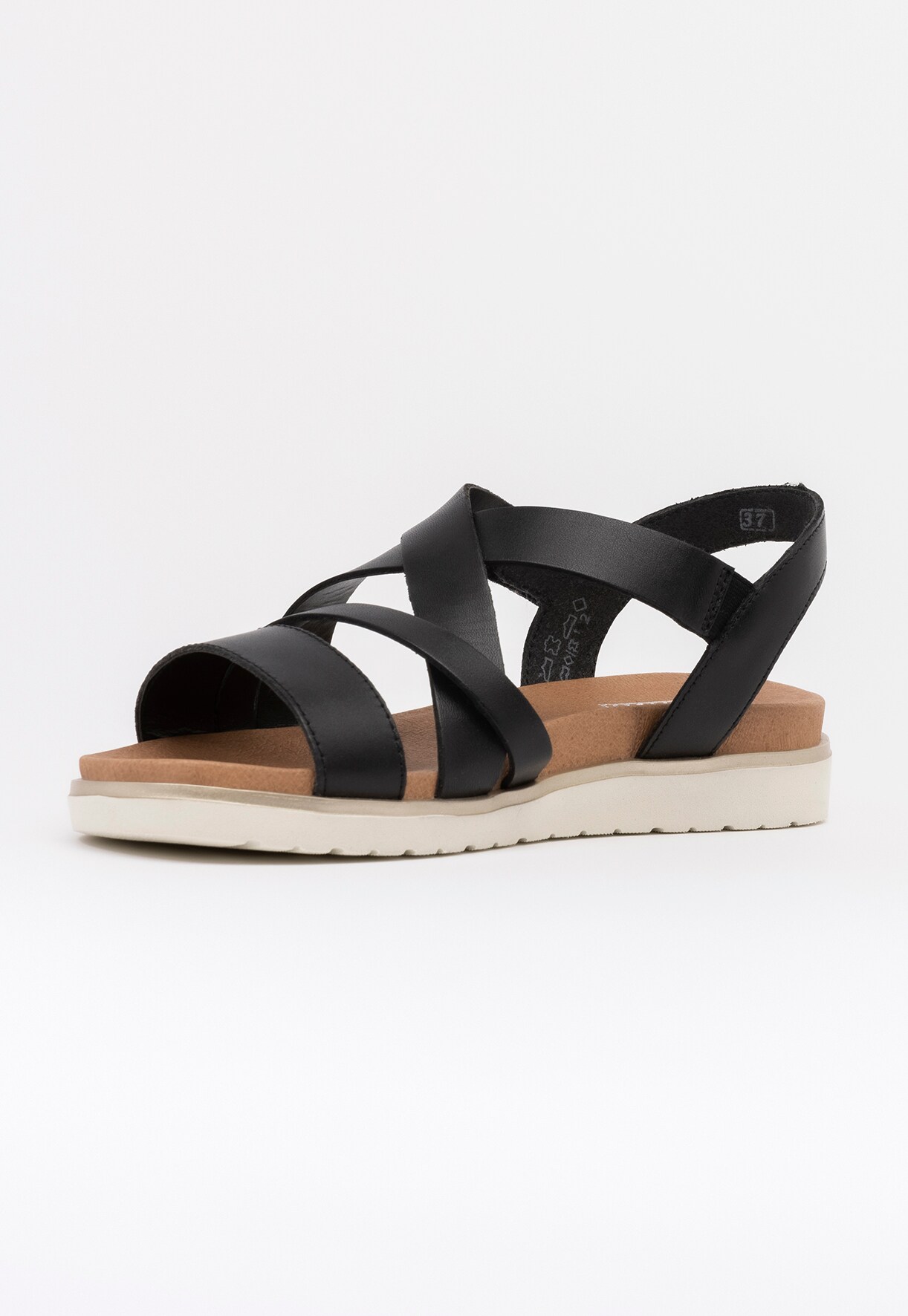 RIEKER, Sandal med reimer Sort