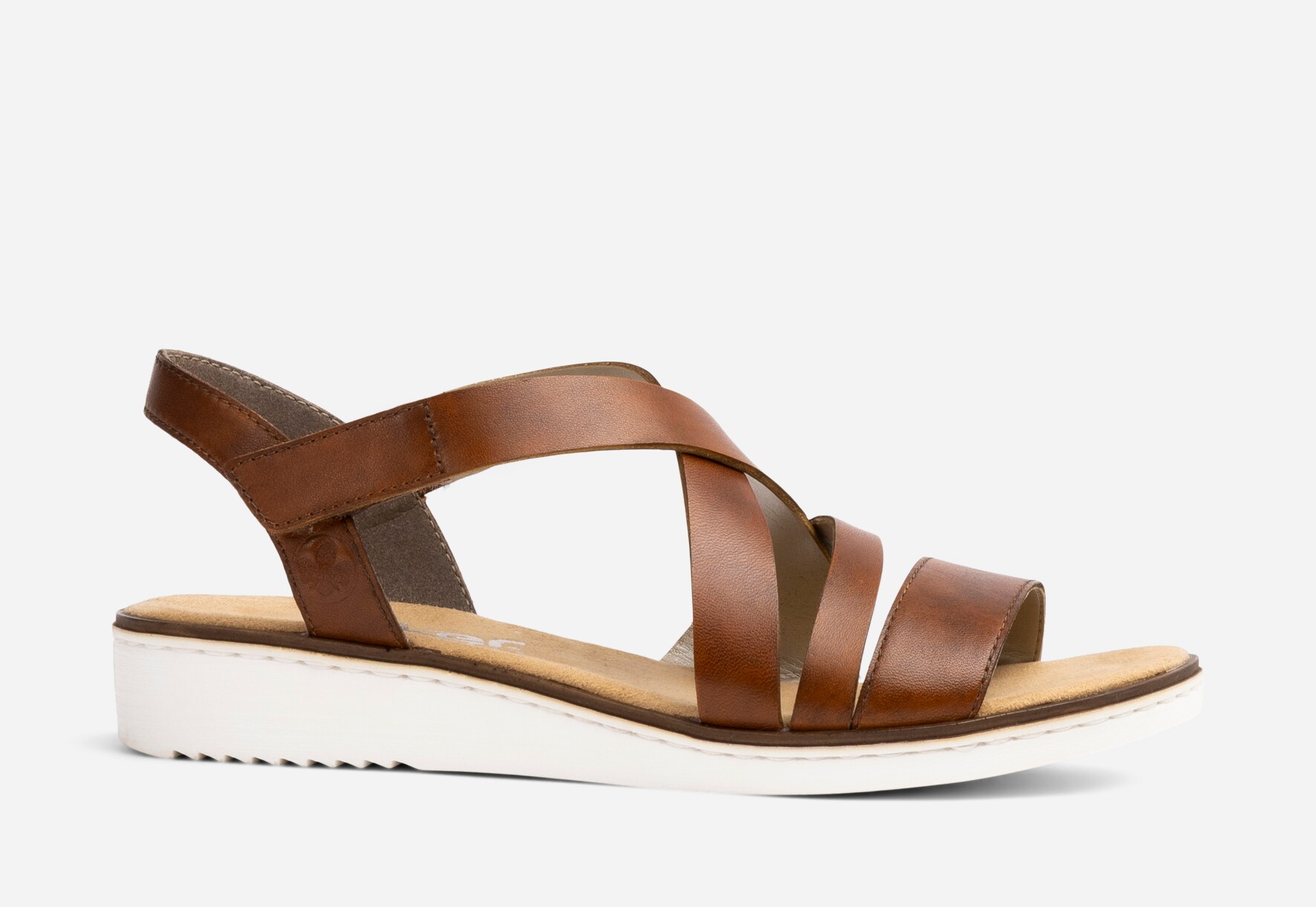 RIEKER, Sandal med reimer Brun