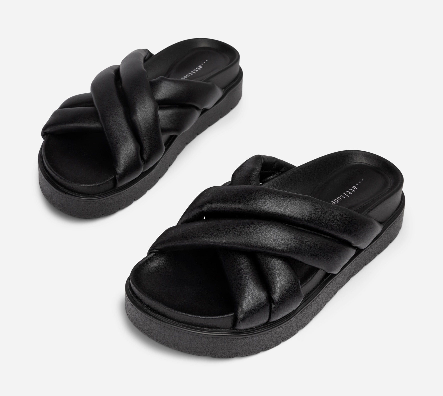 ATTITUDE, Sandal med reimer Sort