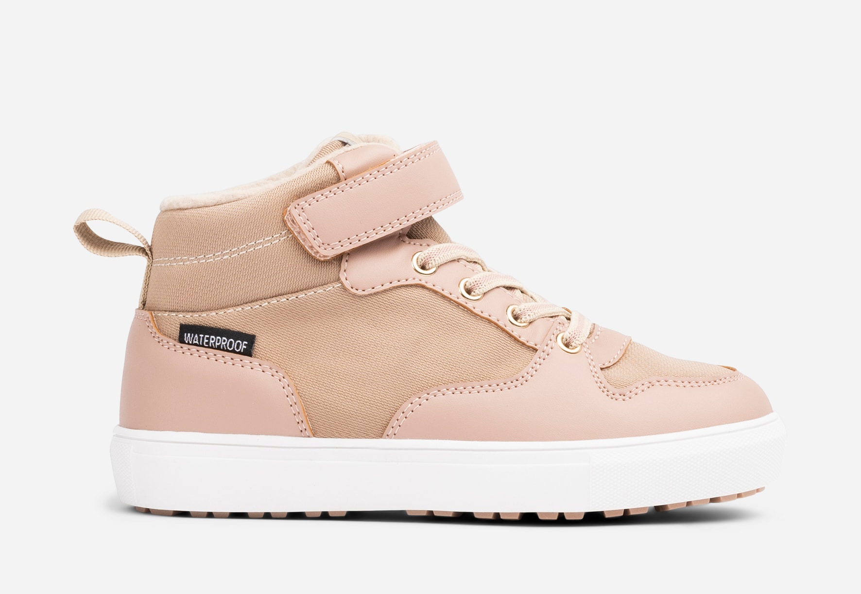 LINEAR, Fleeceforet høy sneakers waterproof Rosa