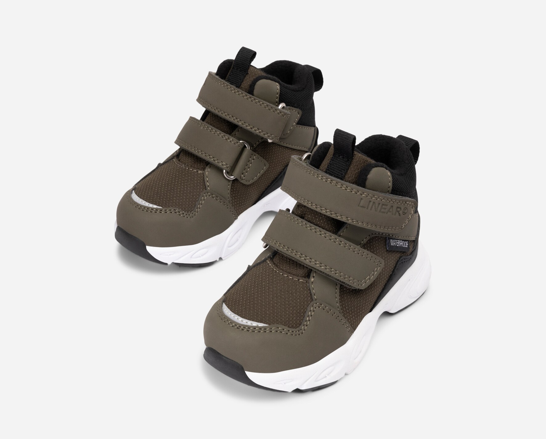 LINEAR, Fleeceforet høy sneakers waterproof Grønn