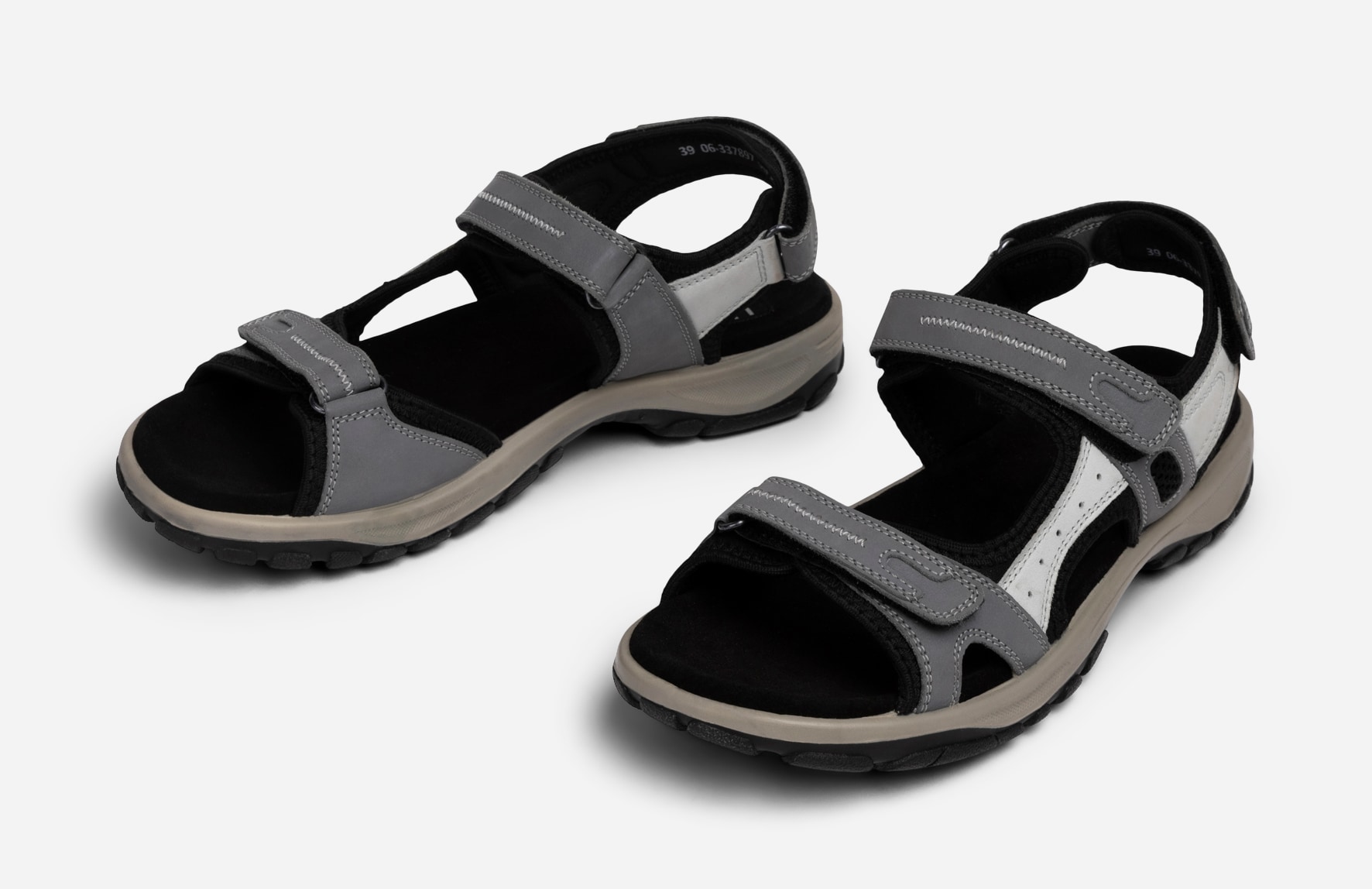 LINEAR, Sandal med reimer Grå