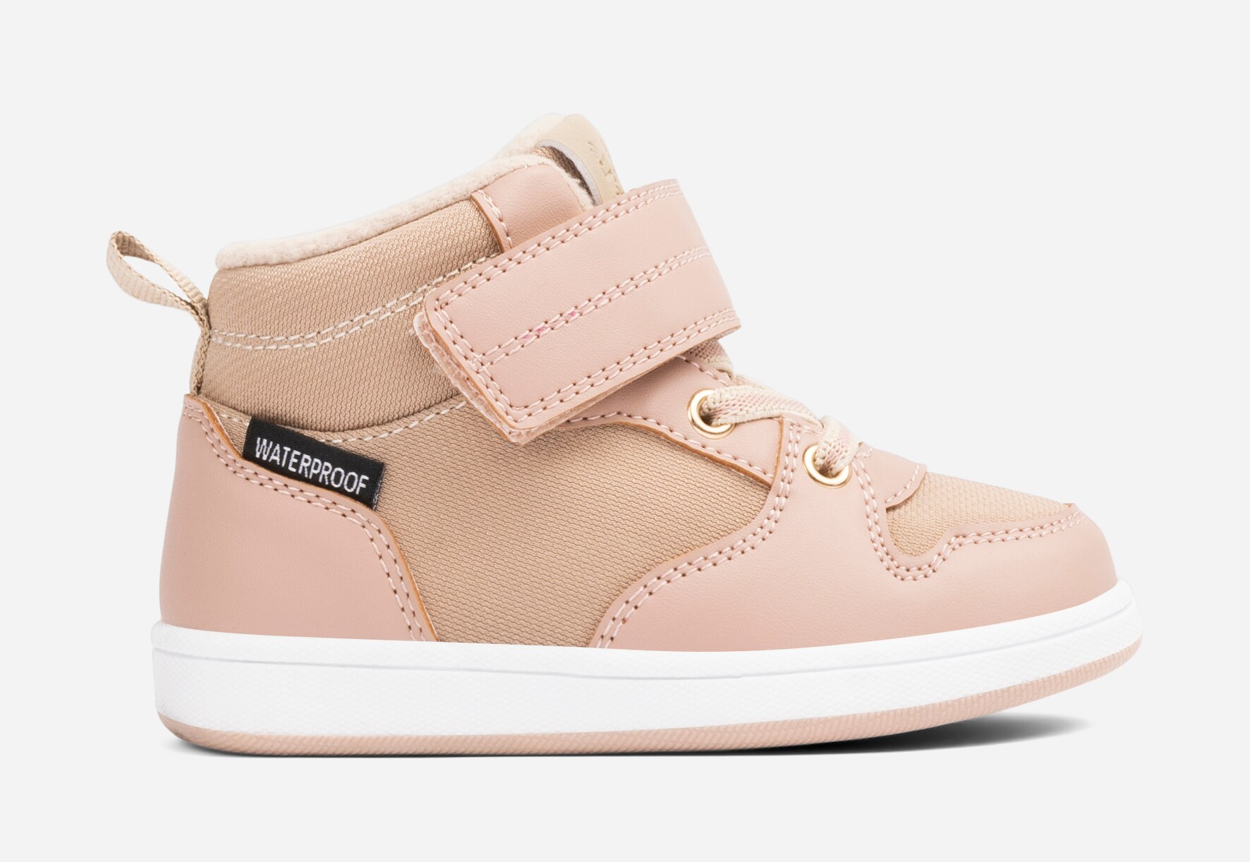 LINEAR, Fleeceforet høy sneakers waterproof Rosa