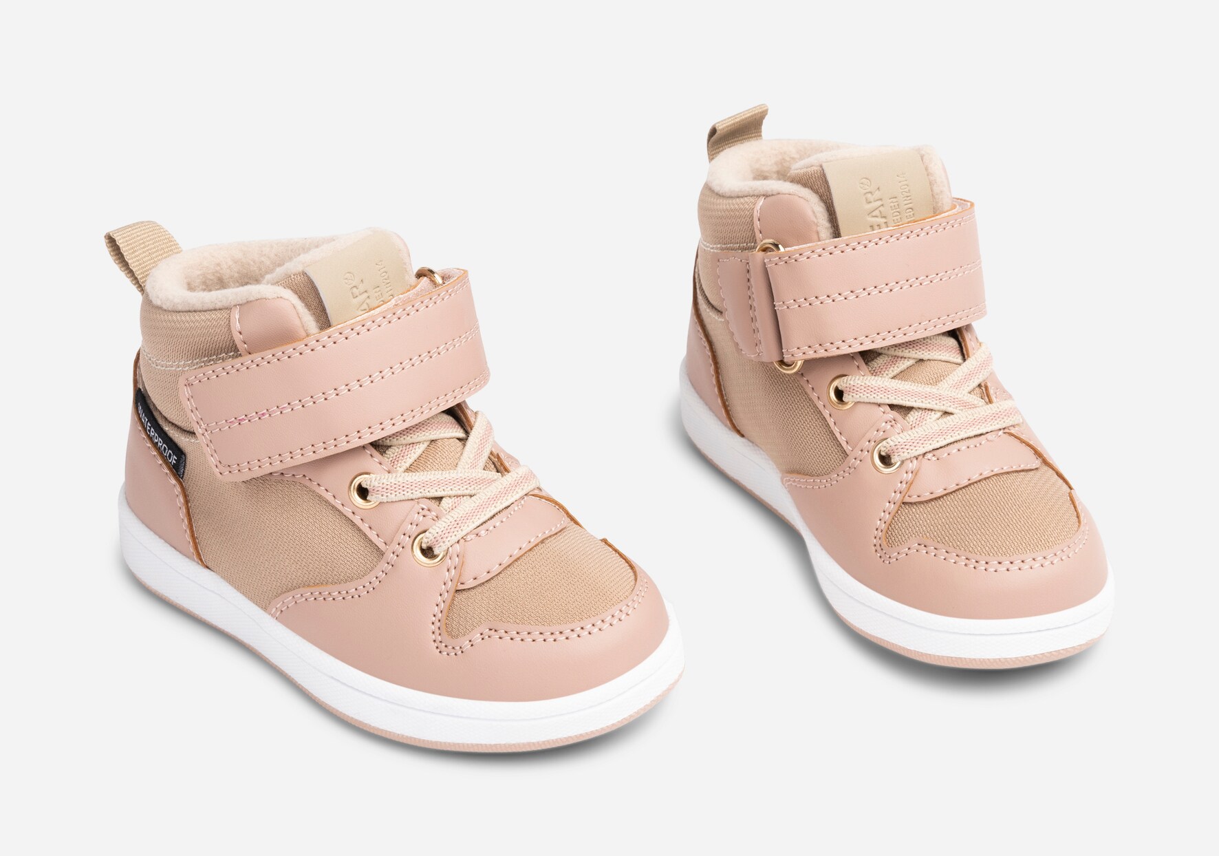 LINEAR, Fleeceforet høy sneakers waterproof Rosa