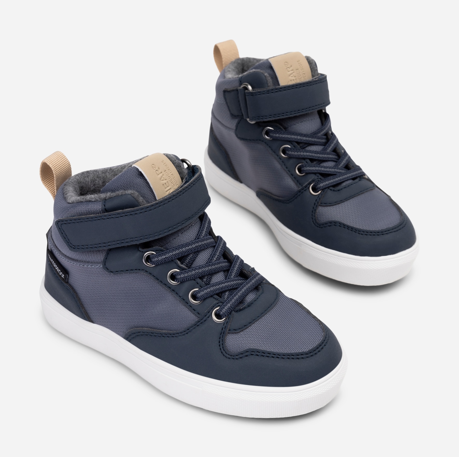 LINEAR, Fleeceforet høy sneakers waterproof Blå