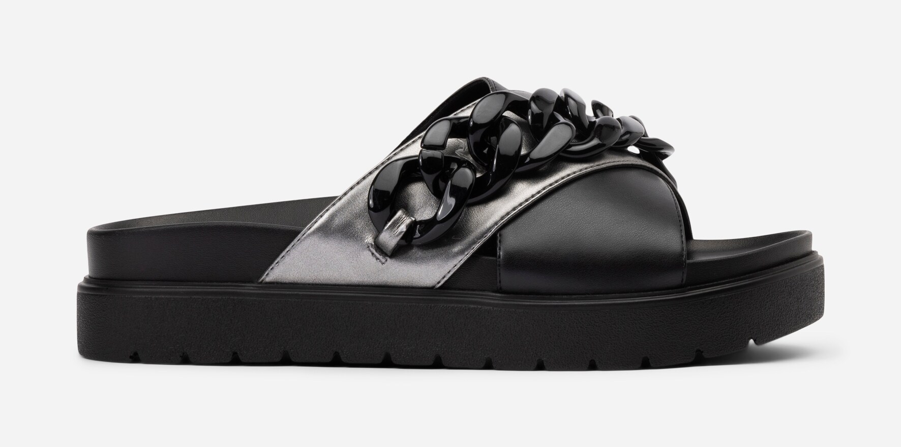 ATTITUDE, Sandal med kedje Sort