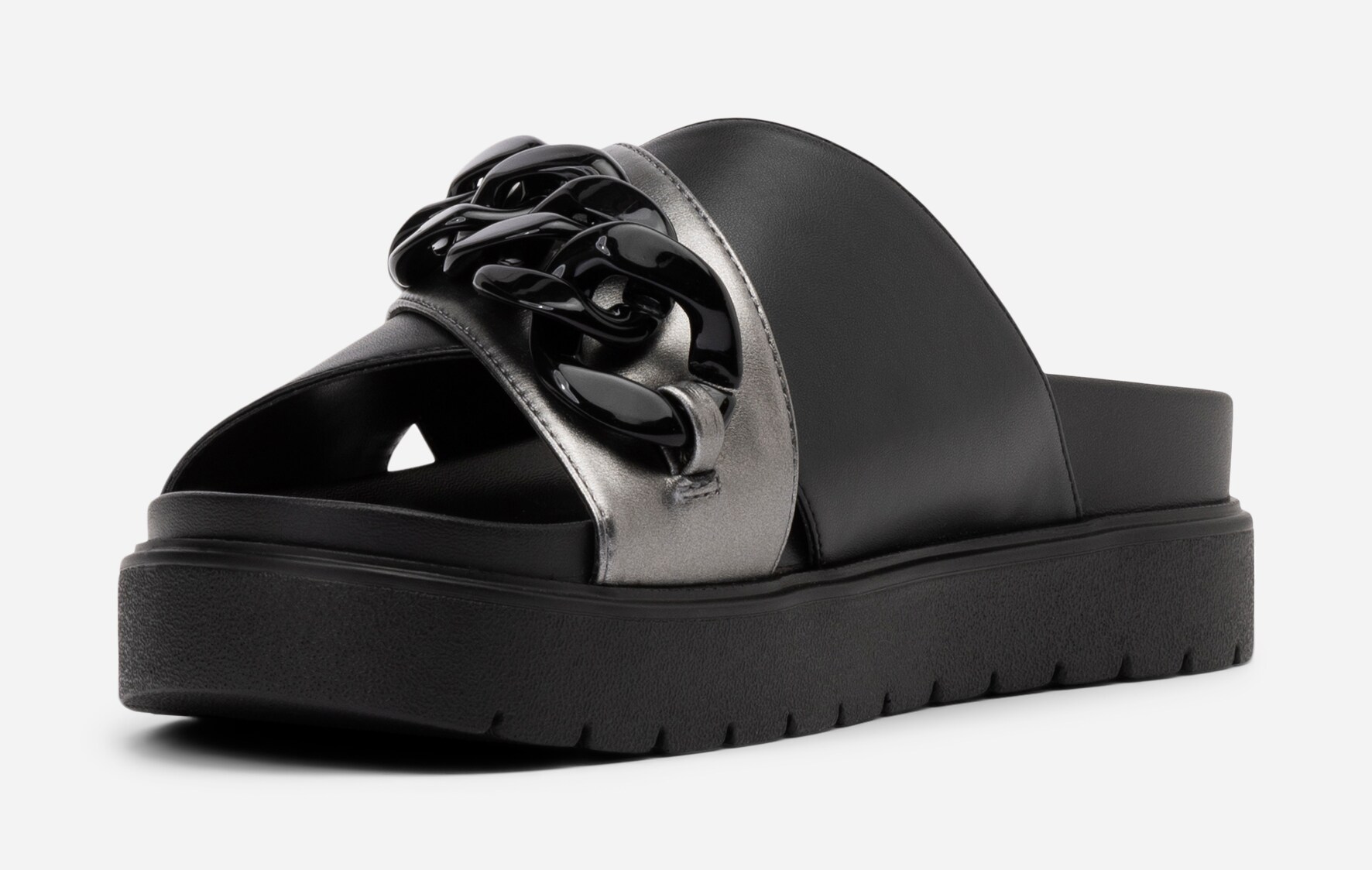 ATTITUDE, Sandal med kedje Sort