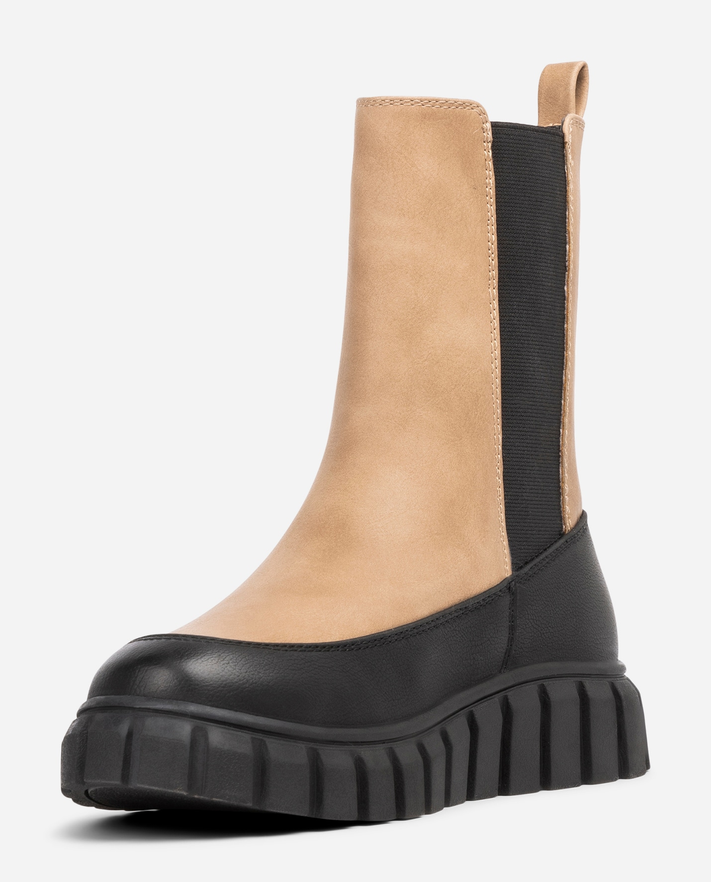 LINEAR, Varmforet chelseaboots Beige