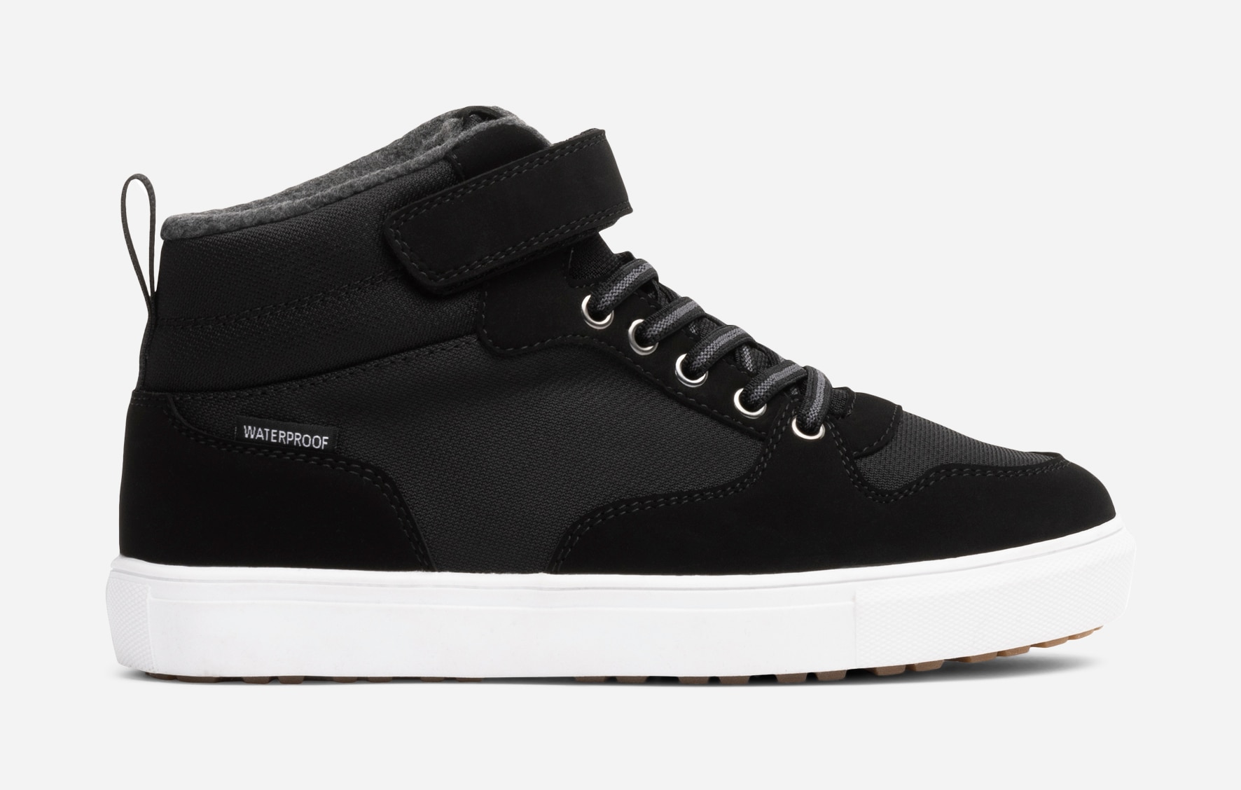 LINEAR, Fleeceforet høy sneakers waterproof Sort