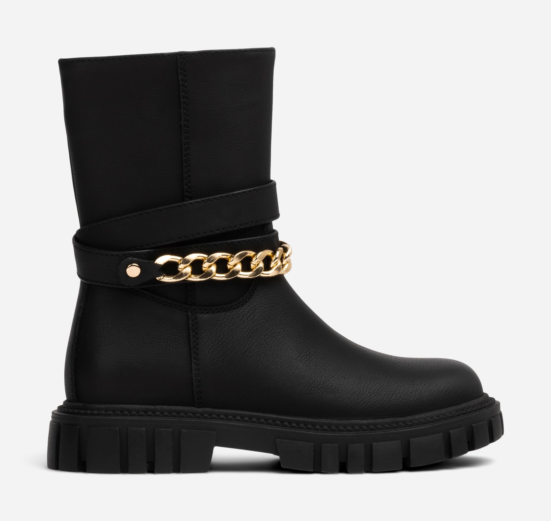 DINSKO, Varmforet boots med glidelås Sort