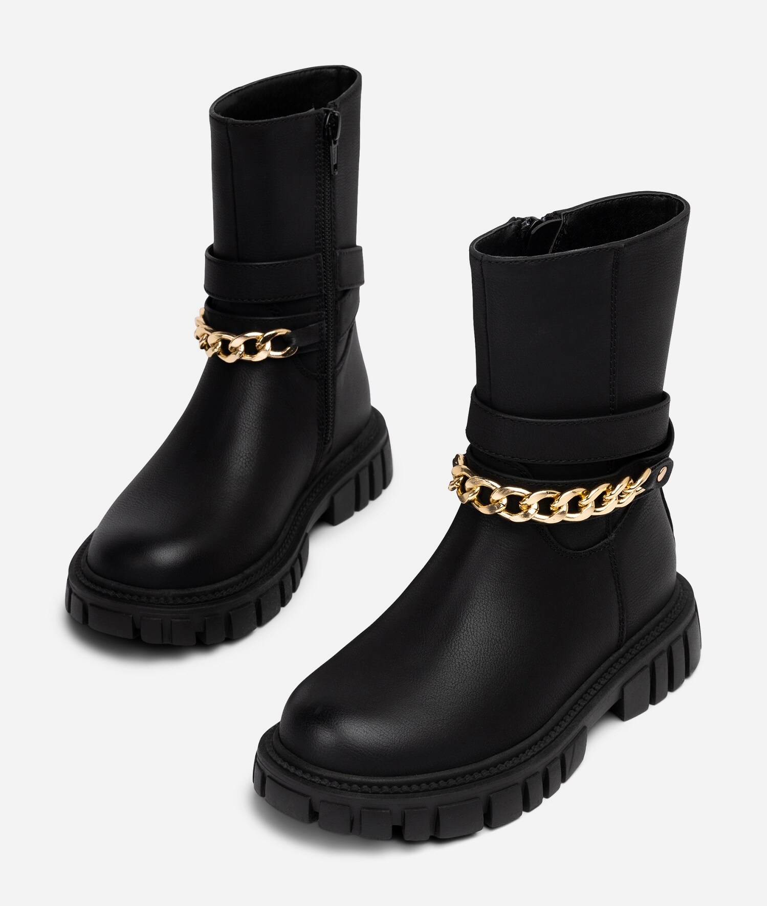 DINSKO, Varmforet boots med glidelås Sort