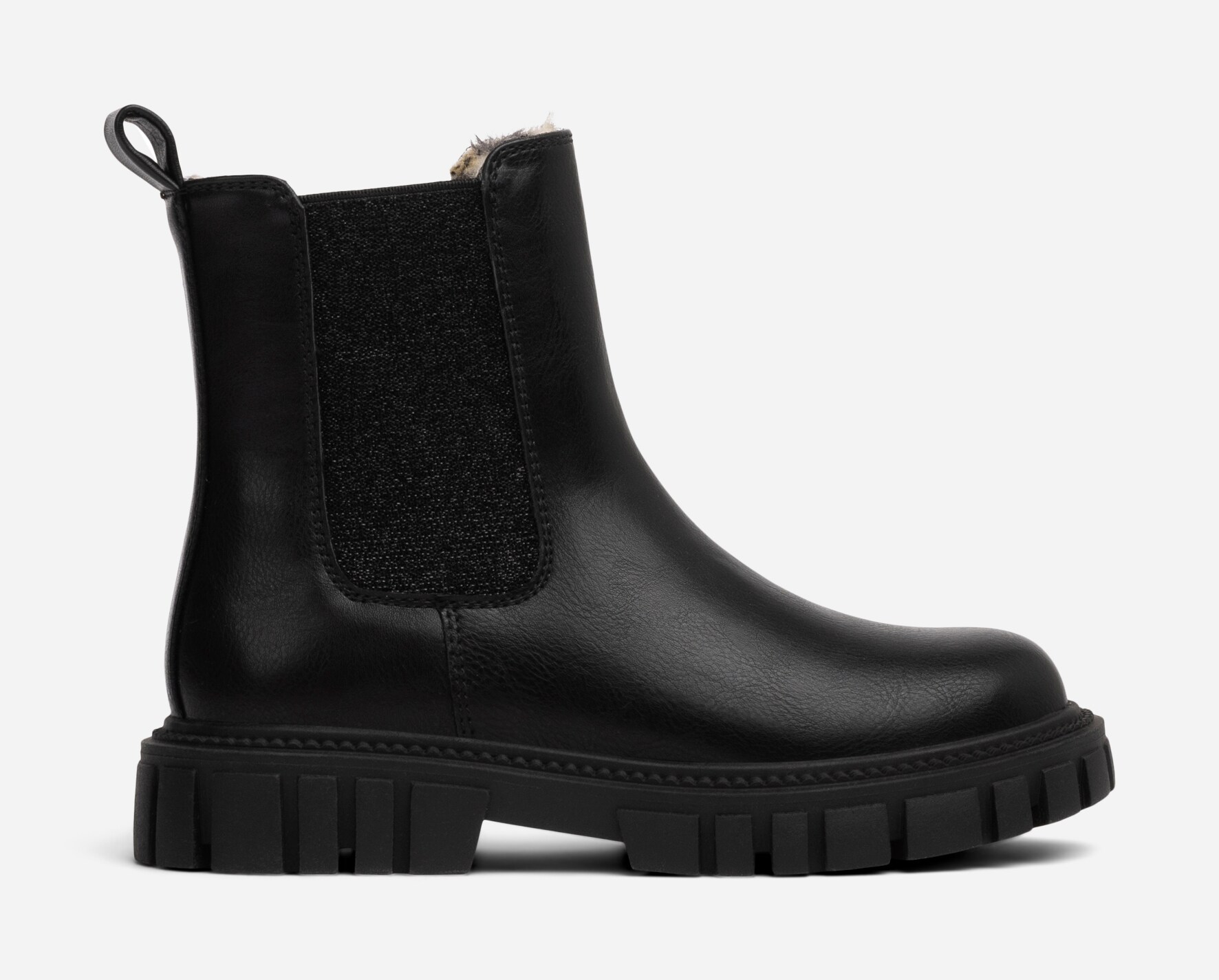 DINSKO, Varmforet chelseaboots Sort