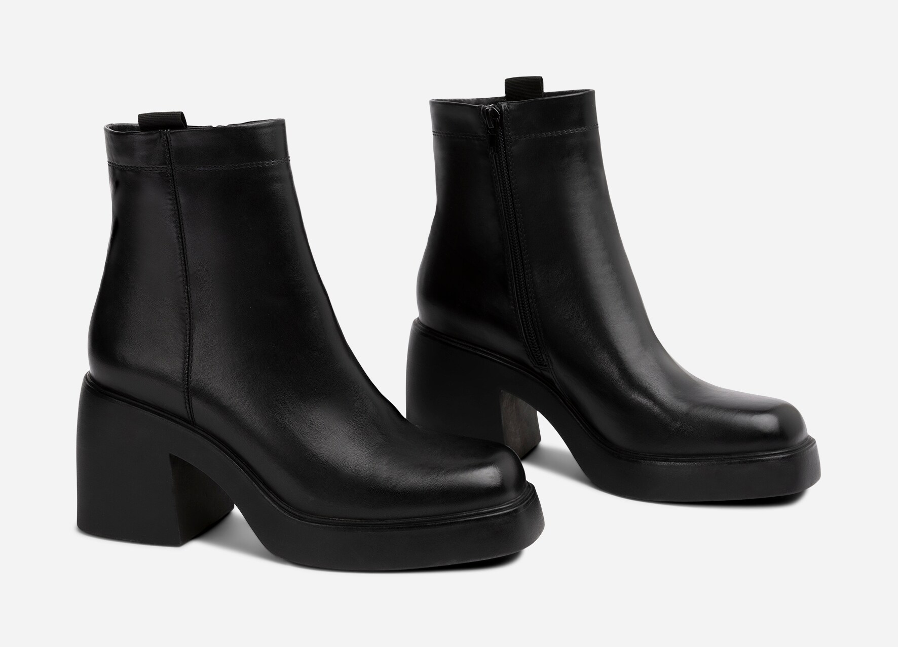 ATTITUDE, Boots med glidelås Sort