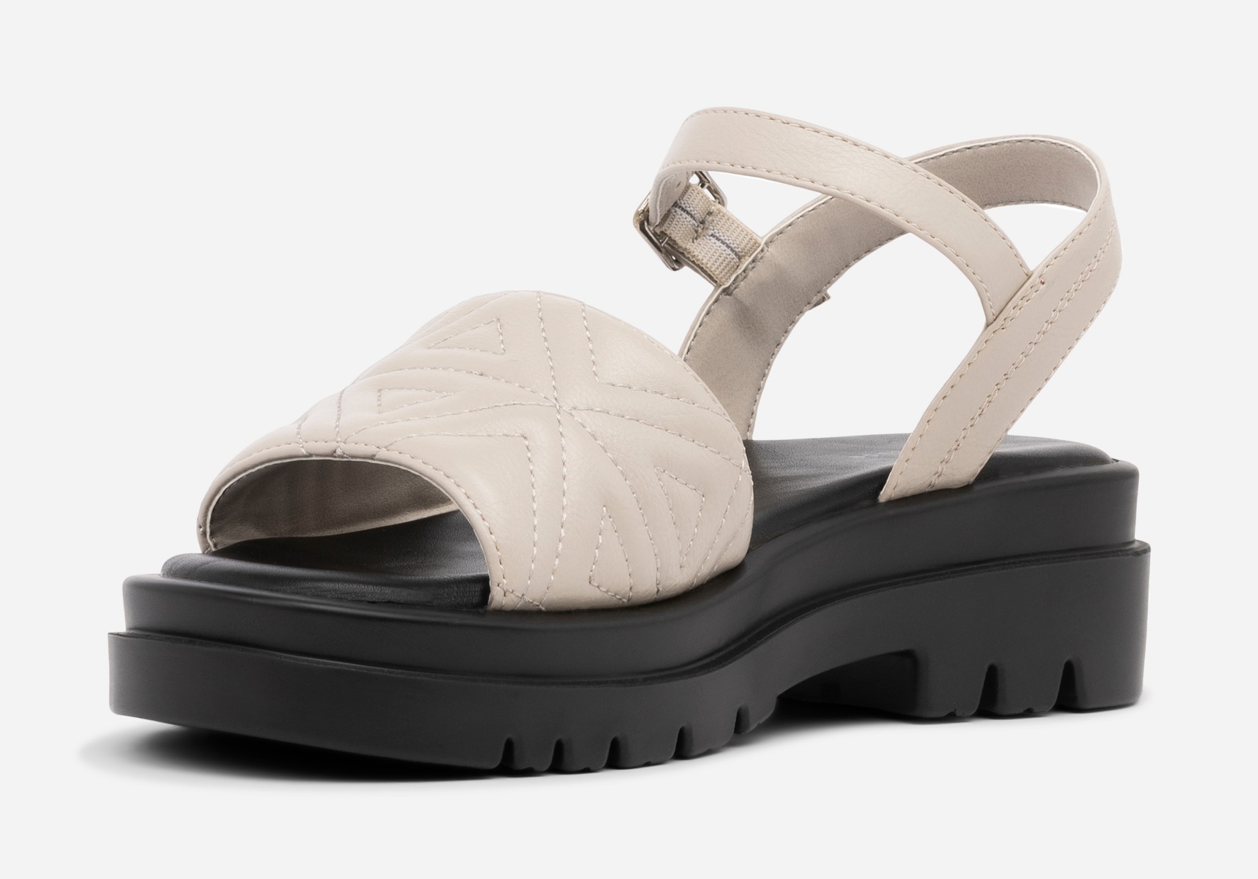ATTITUDE, Sandal med reimer Beige