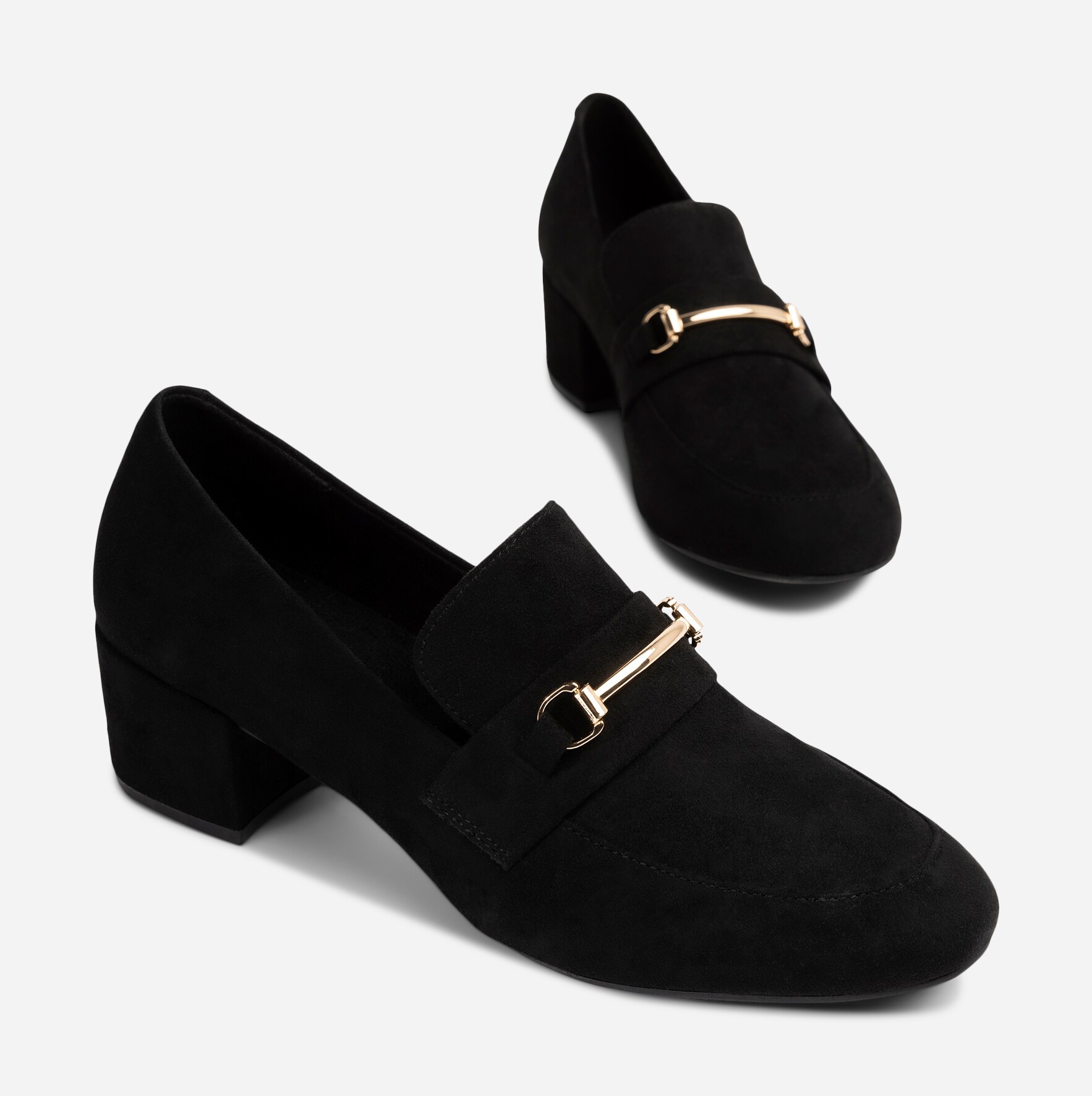 SO ALL, Loafer på hæl Sort