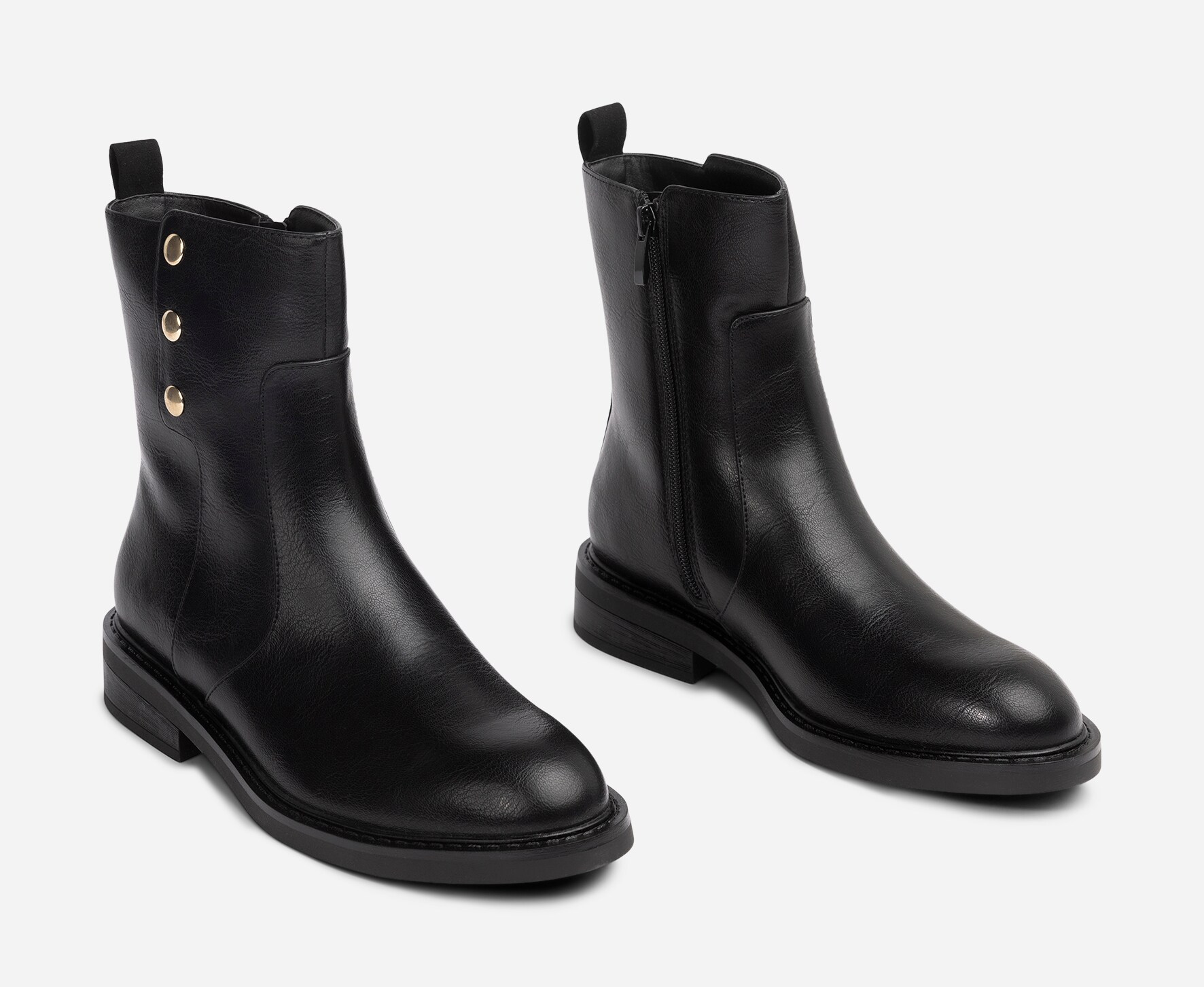 SO ALL, Boots med glidelås Sort