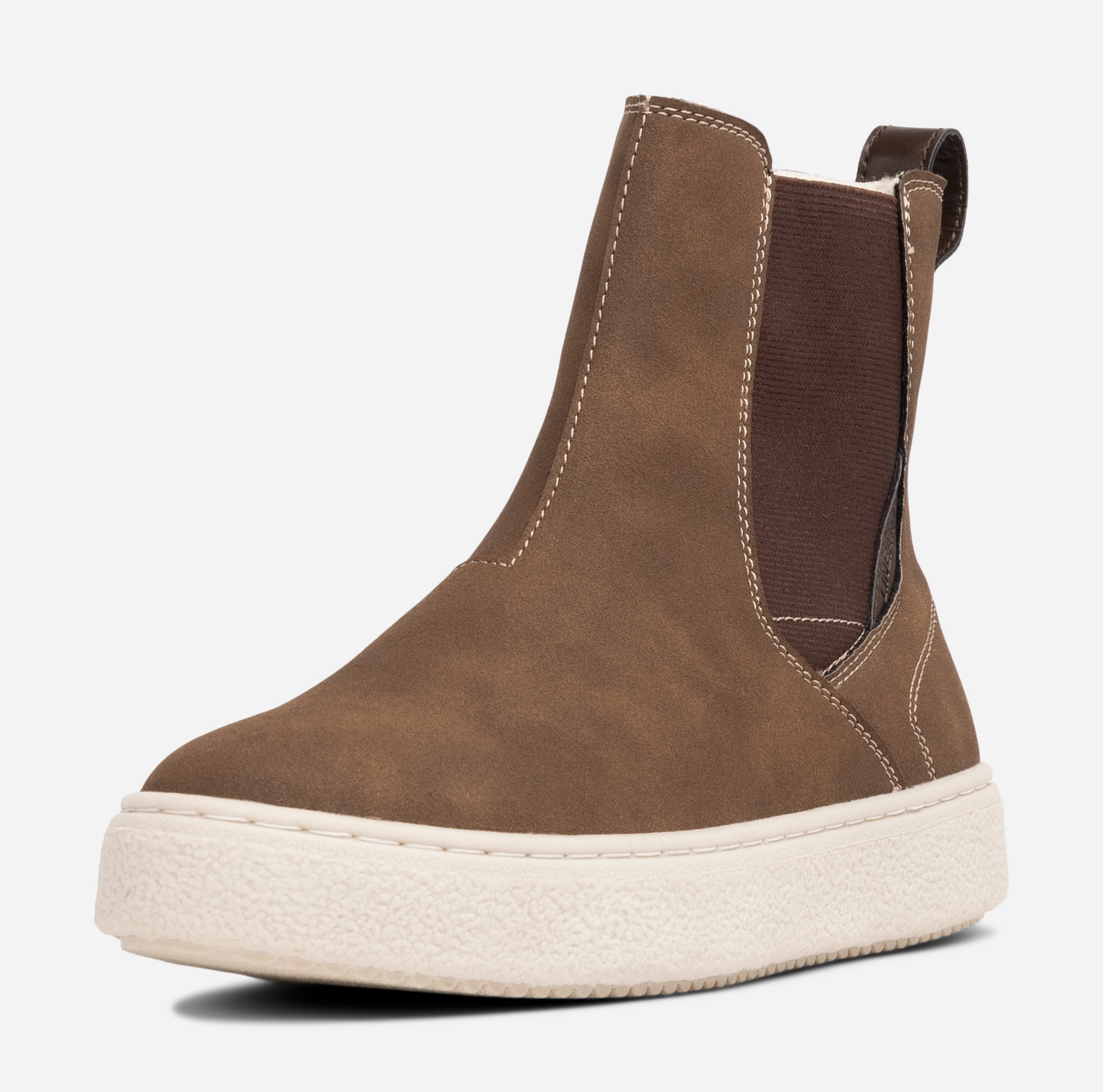 LINEAR, Varmforet chelseaboots Brun