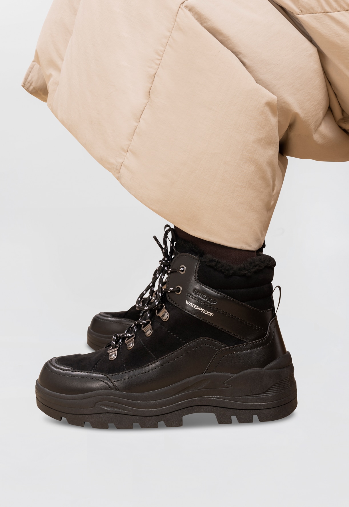 LINEAR, Varmforet skolett waterproof Sort