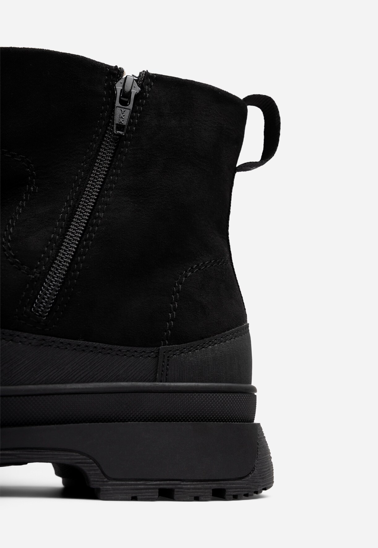 LINEAR, Varmforet boots med glidelås Sort