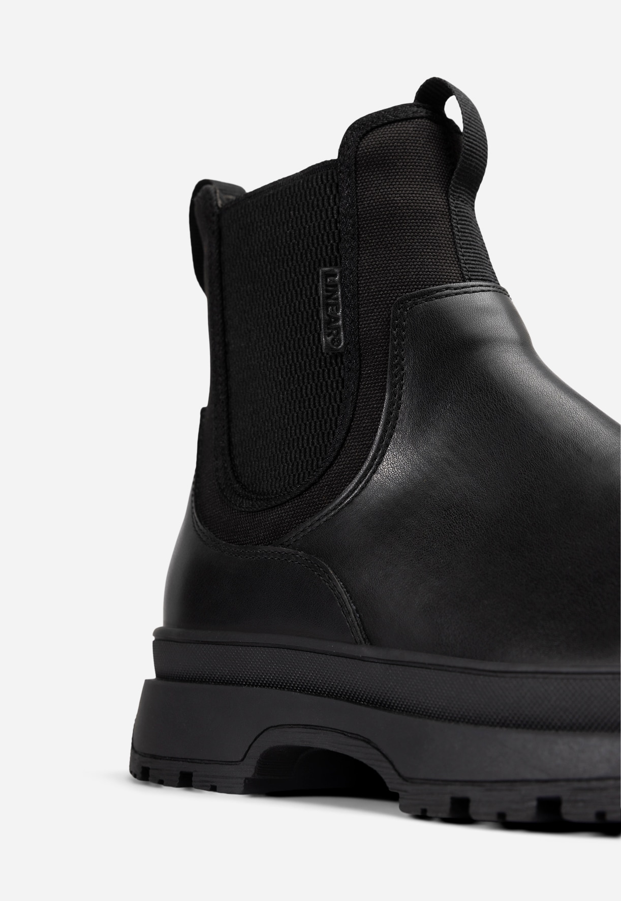 LINEAR, Varmforet chelseaboots Sort