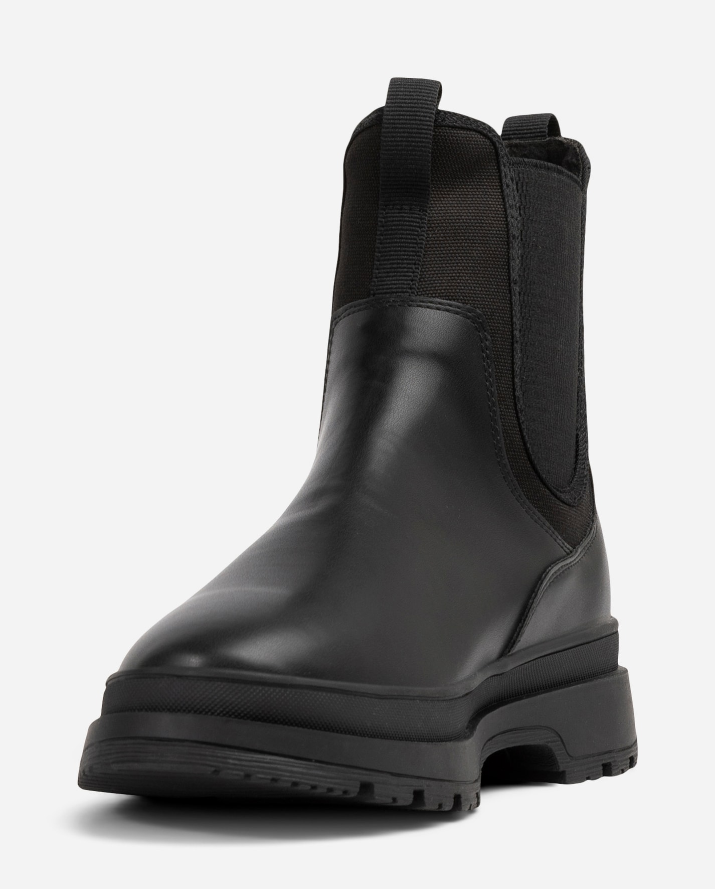 LINEAR, Varmforet chelseaboots Sort