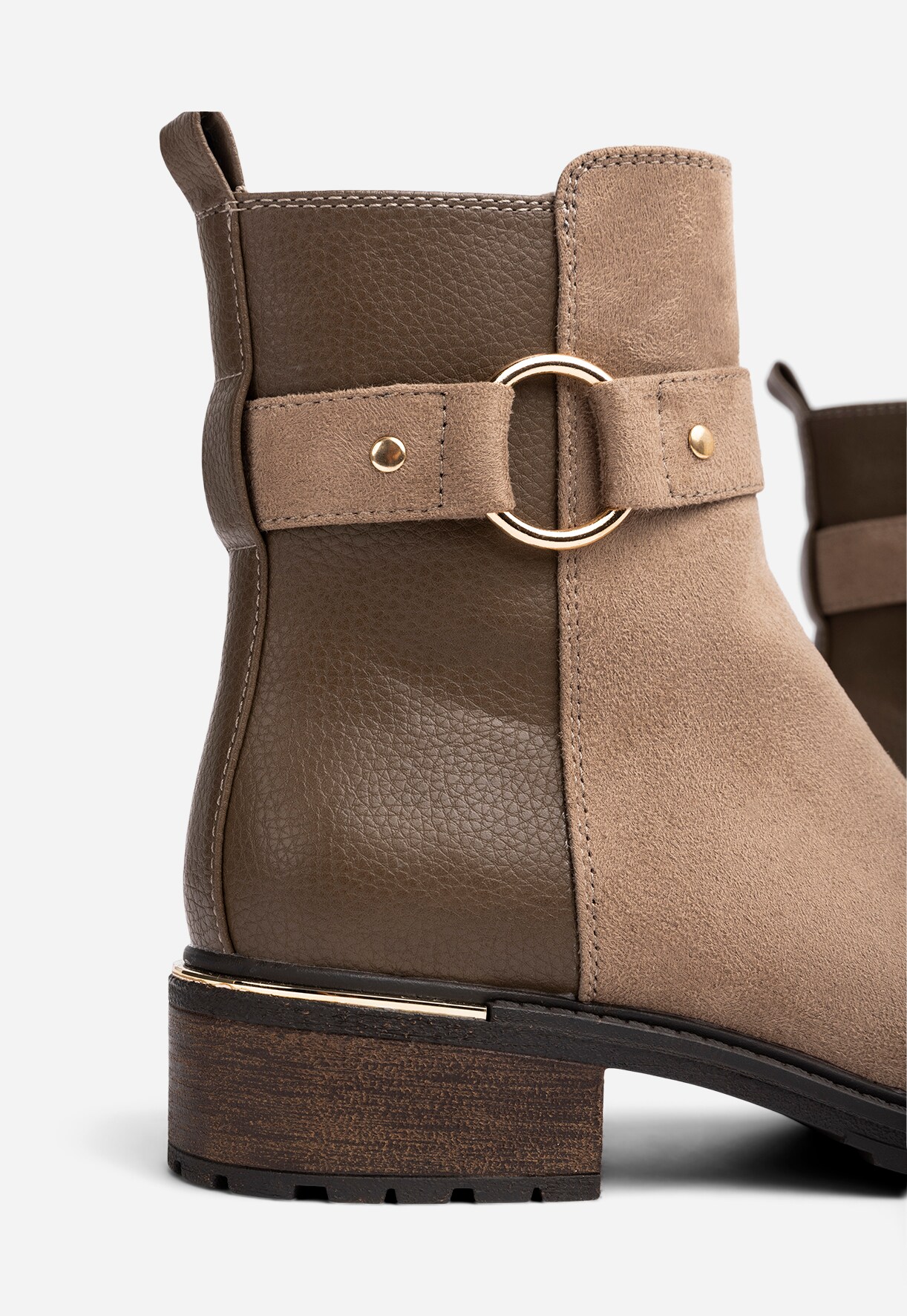 SO ALL, Boots med glidelås Beige